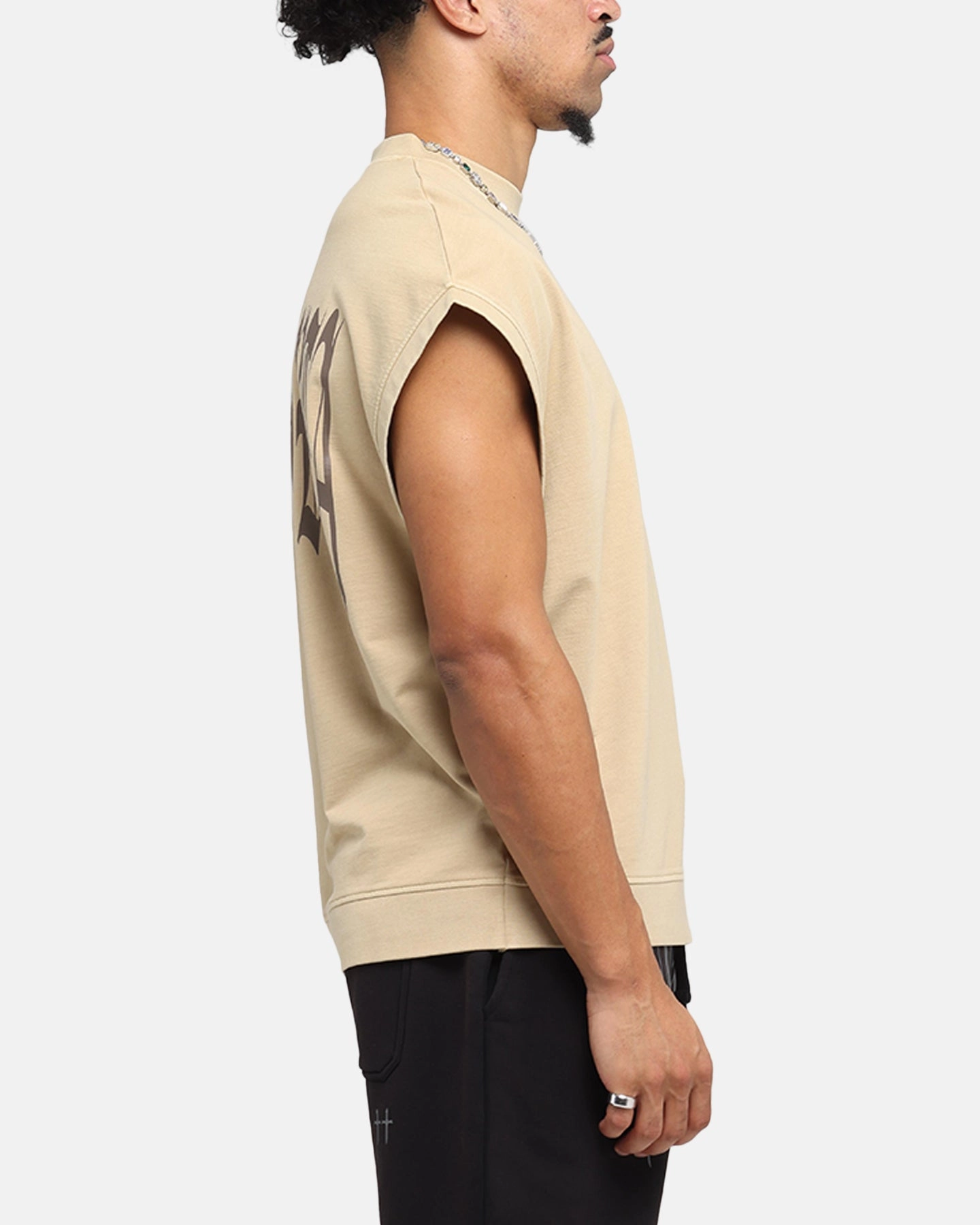 WrinkleFreeFabric Saint Morta Vill Park Cut Off Sweater Pigment Stone