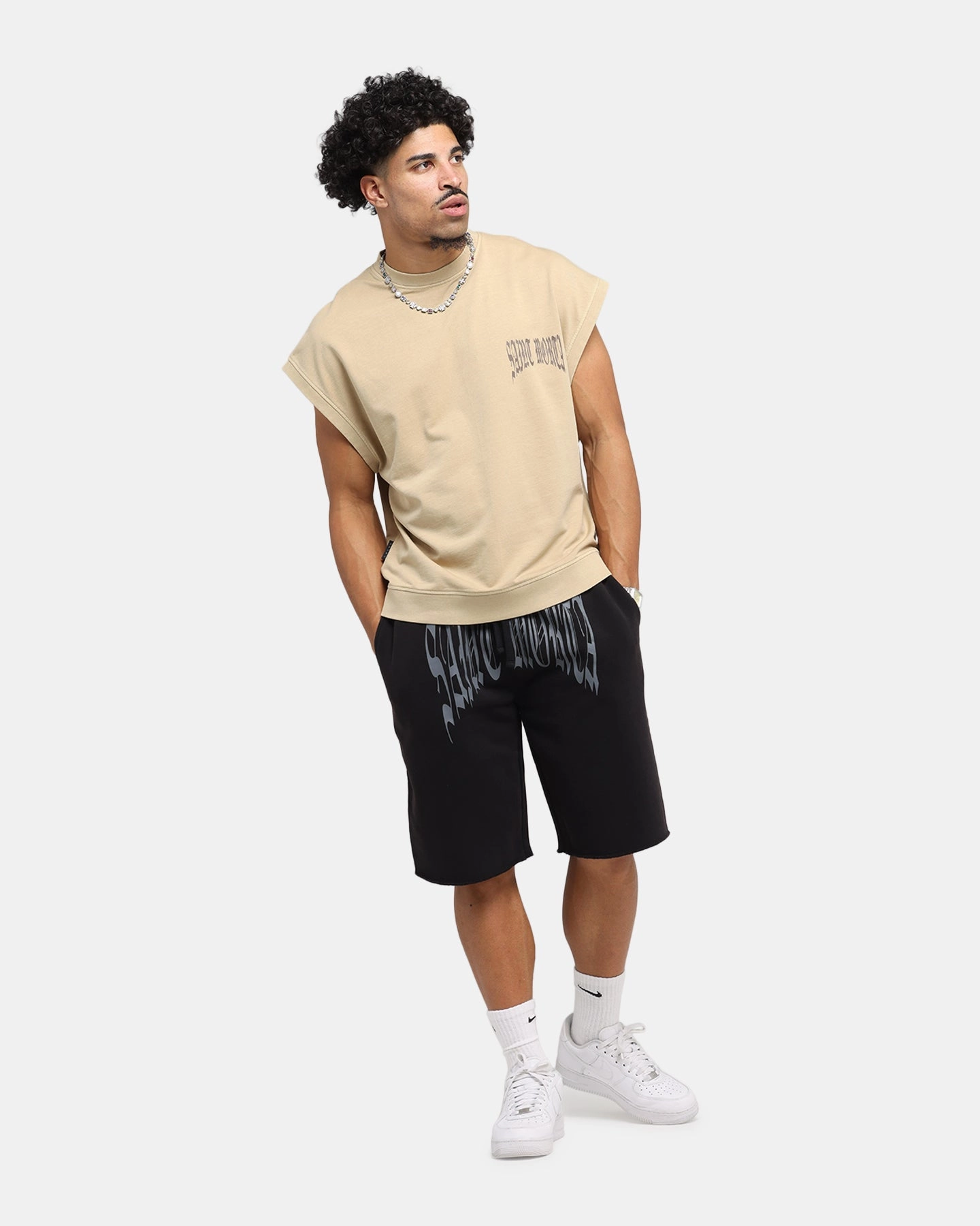 Saint Morta Vill Park Cut Off Sweater Pigment Stone Reinforced Shoulder Seams