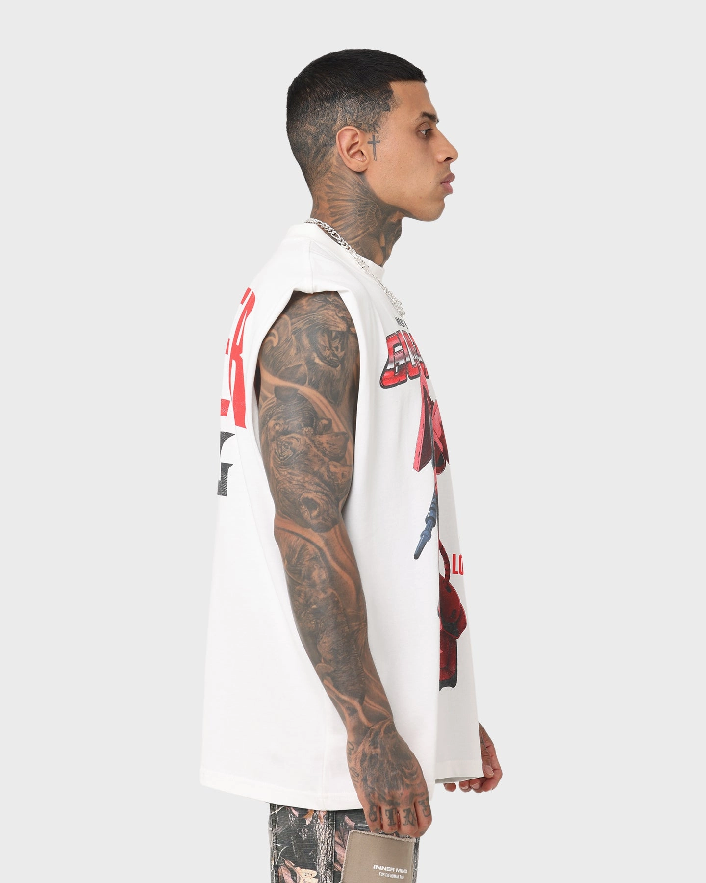 Loiter X Gundam Char's Zaku Muscle T-Shirt Off White HighThreadCount Lightweight Layer