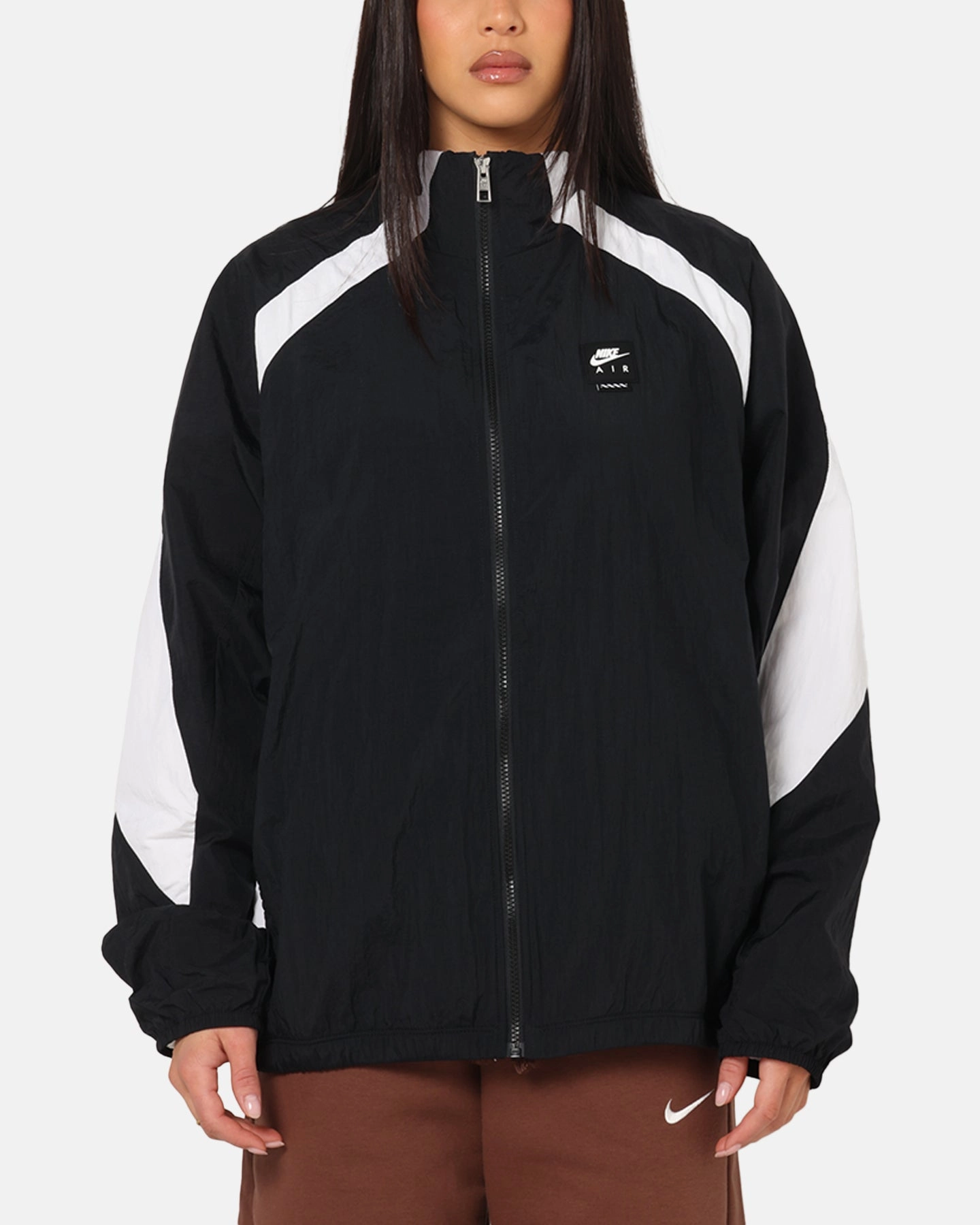 suitable for formal meetings Nike Air Woven Track Jacket Black/White/Black