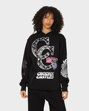 Crooks & Castles Miami Sportek Hoodie Black Water Resistant Fabric