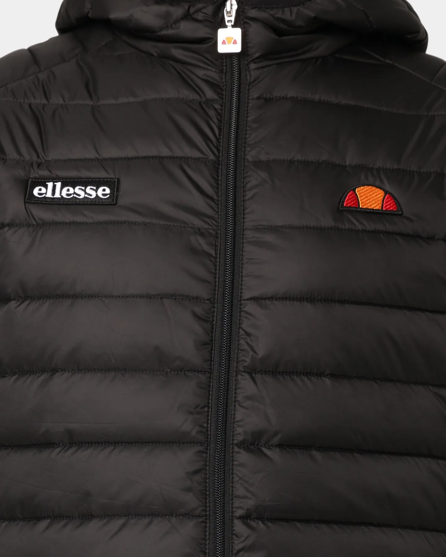 Minimal Look Breathable Lining Ellesse Lombardy Padded Puffer Jacket Black
