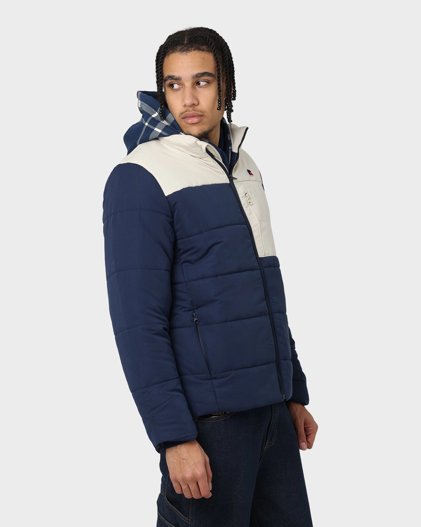 Weatherproof Seams Russell Athletic Splinter Puffer Jacket Navy