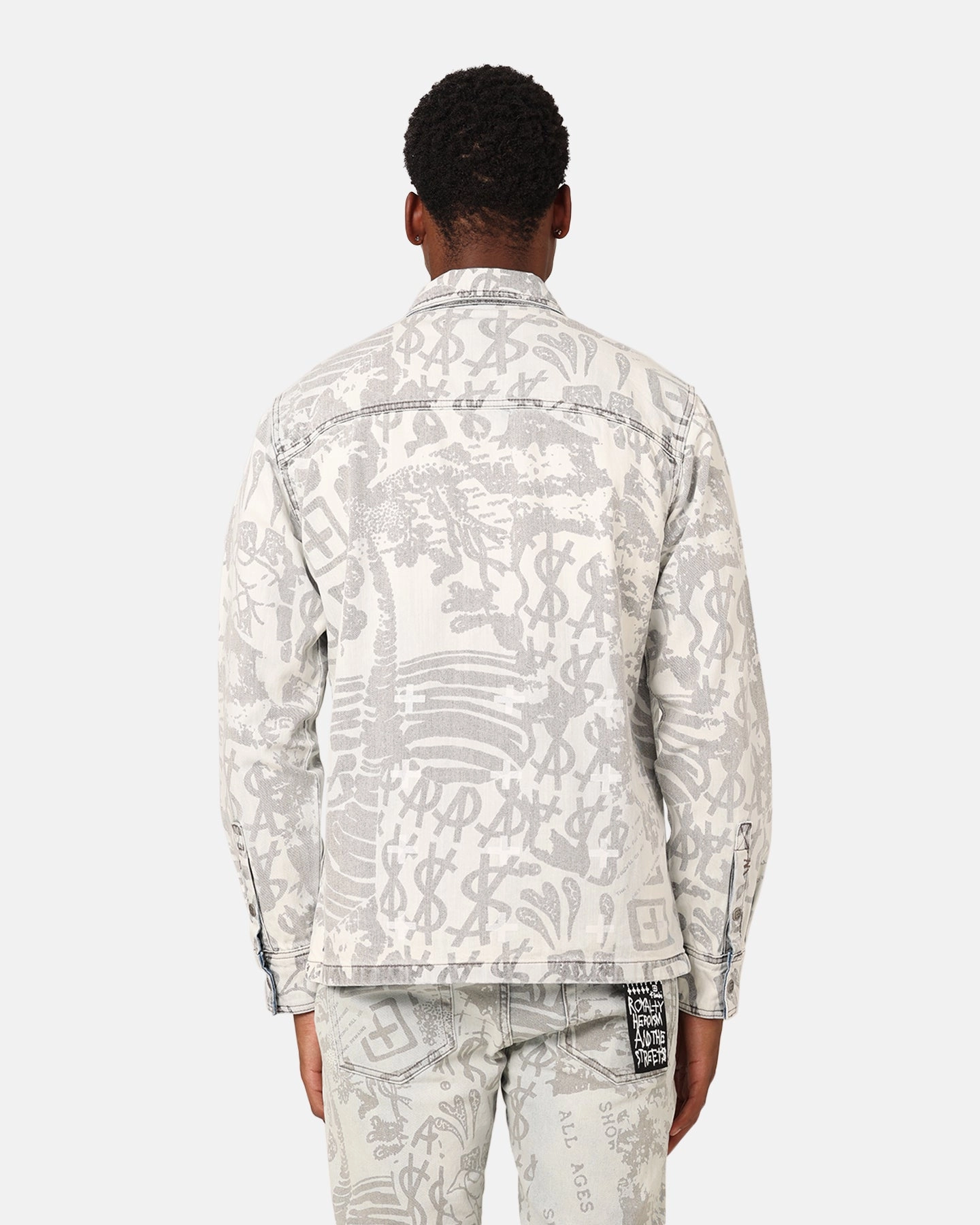 Declare Ksubi Scorpio Long Sleeve Shirt Kollage Icey Denim