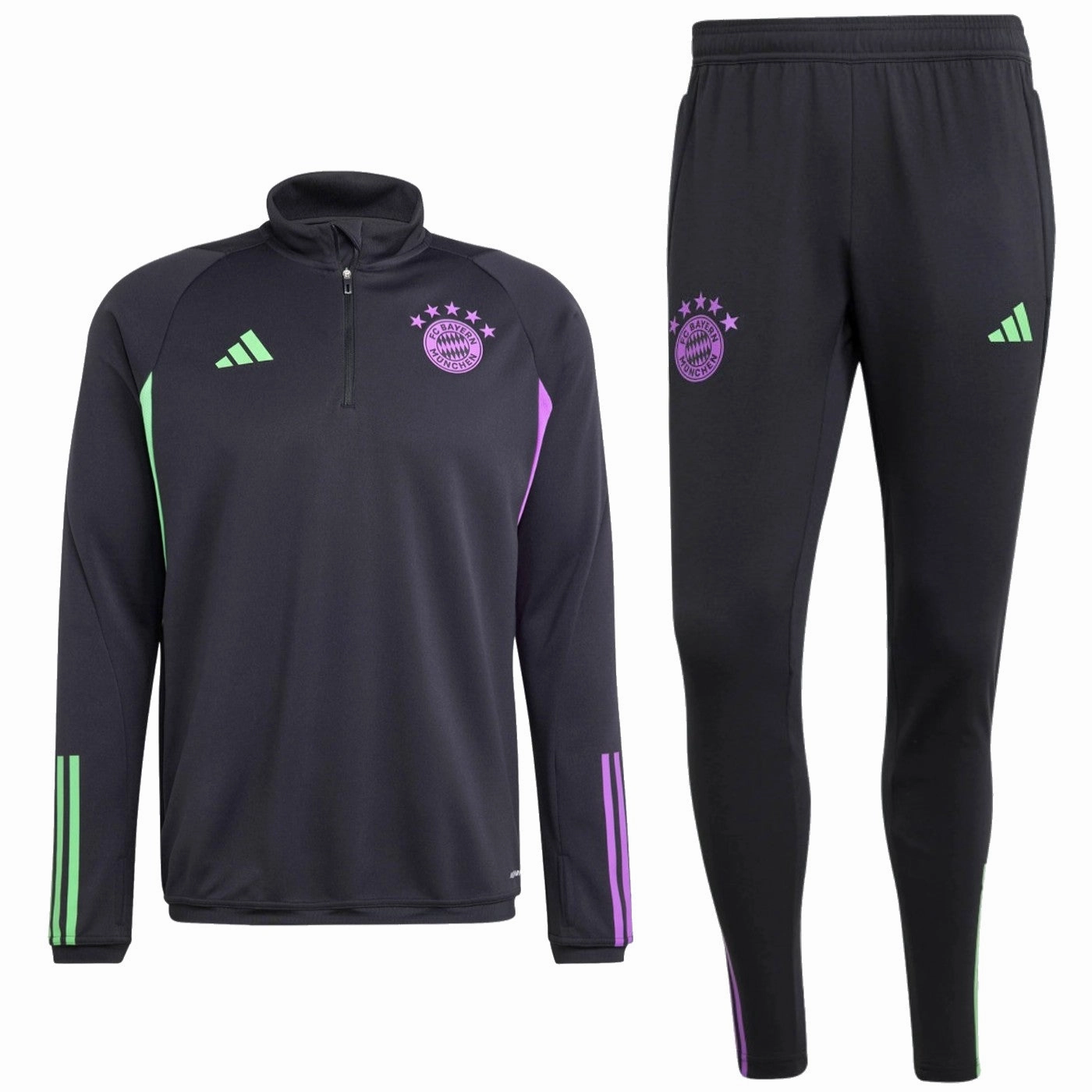 Bayern Munich black training technical tracksuit 2023/24 - Adidas shrink-resistant
