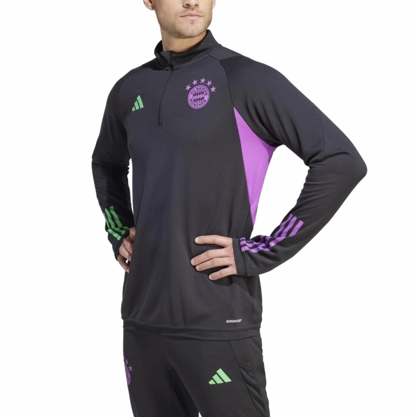 Ultimate Comfort AbrasionResistant Coating Bayern Munich black training technical tracksuit 2023/24 - Adidas