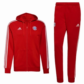 Training Look Bayern Munich Casual 3S hooded presentation tracksuit 2021/22 - Adidas