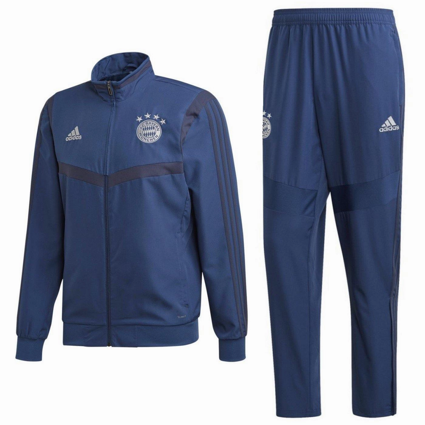 Bayern Munich navy presentation Soccer tracksuit 2019/20 - Adidas advertising