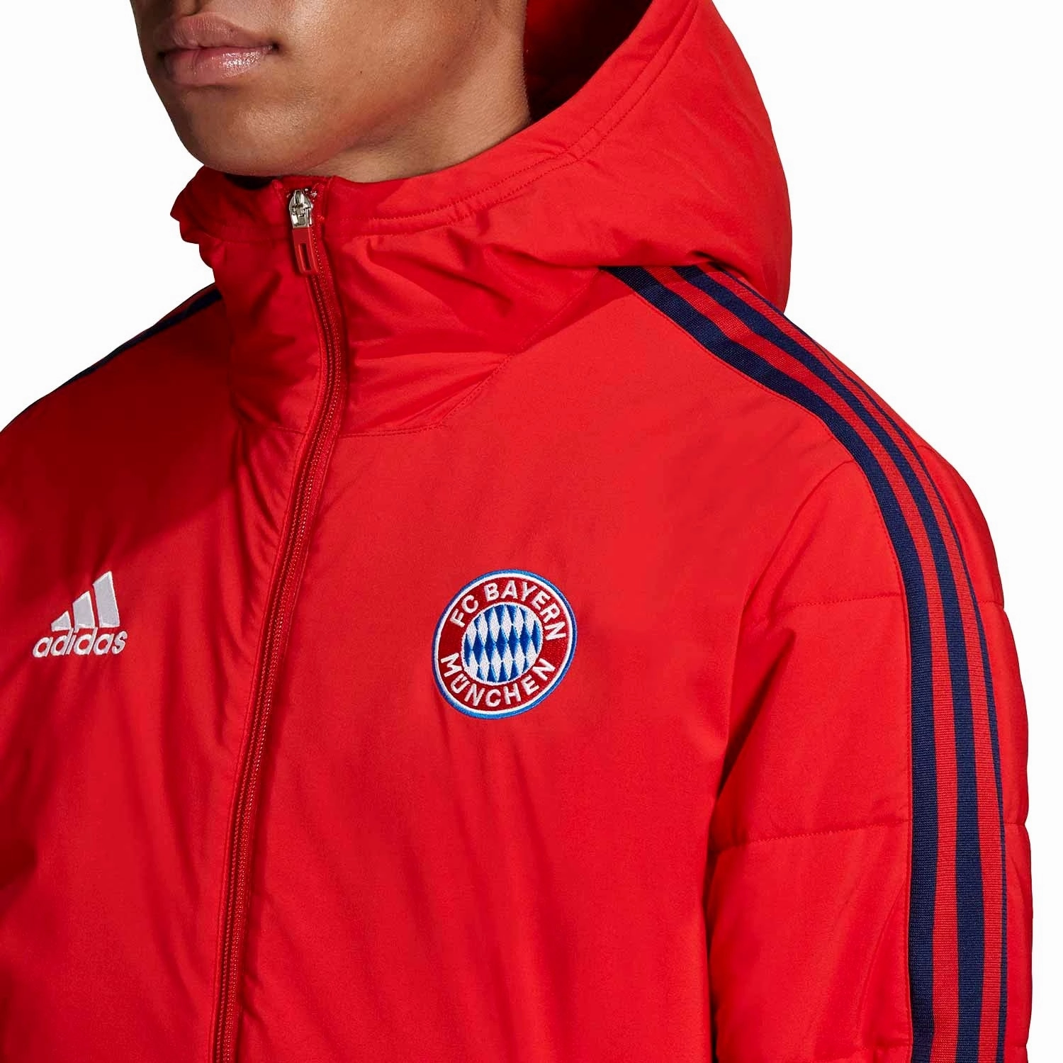 Traditional Bayern Munich soccer retro bench padded jacket 2022 - Adidas