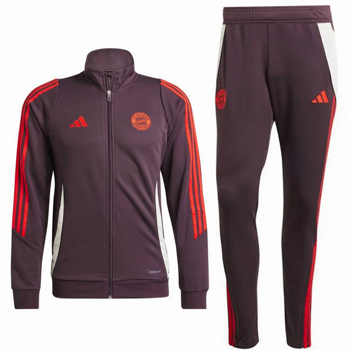Bayern Munich training bench Soccer tracksuit 2024/25 - Adidas Rayon ElasticWaistbandTech