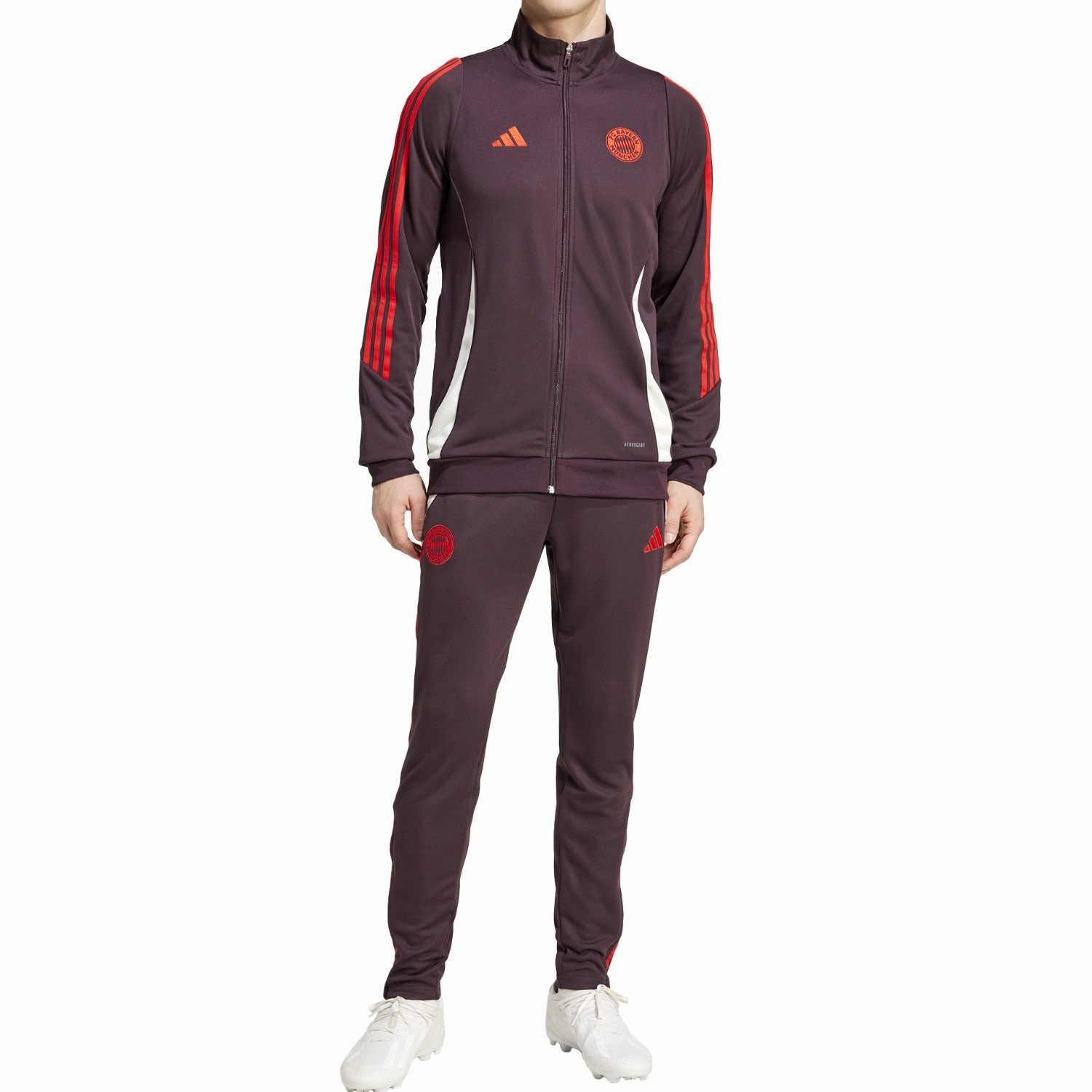 Performance Driven wind power Bayern Munich training bench Soccer tracksuit 2024/25 - Adidas