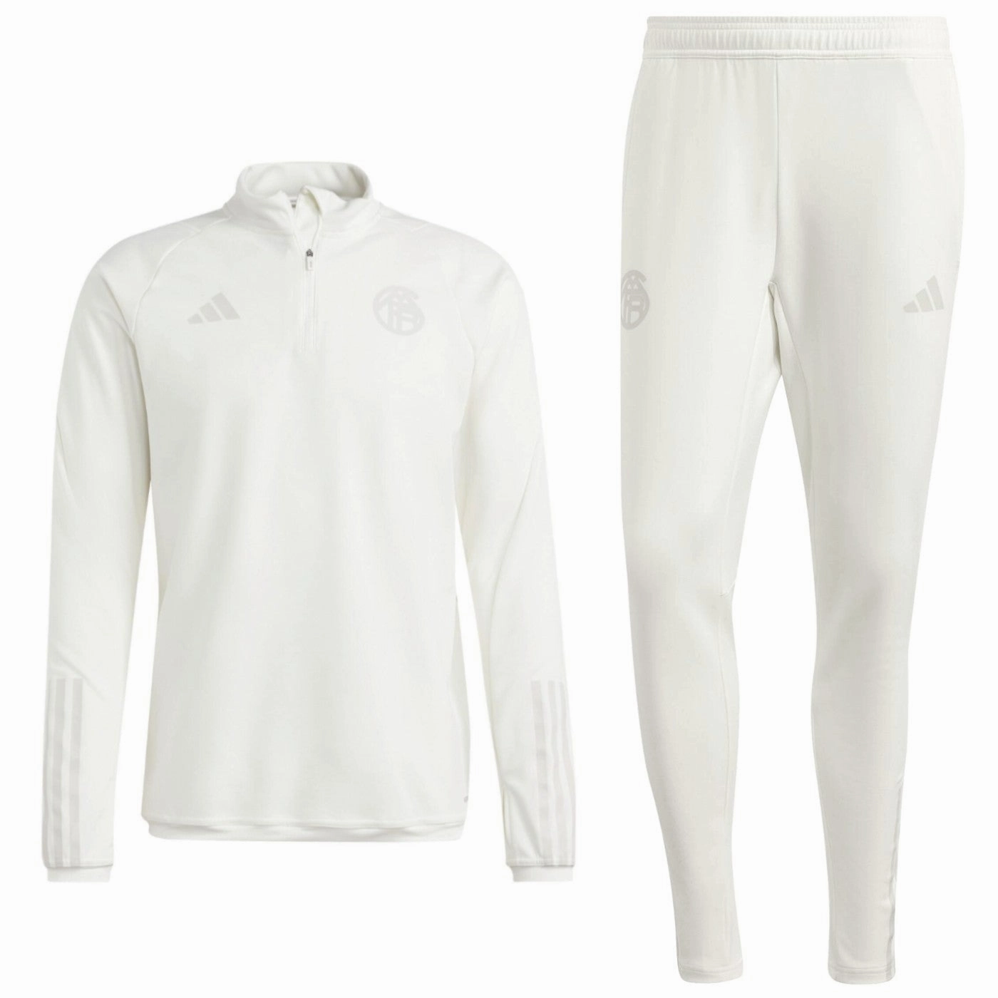 Bayern Munich white UCL training technical tracksuit 2023/24 - Adidas Pin Performance Driven