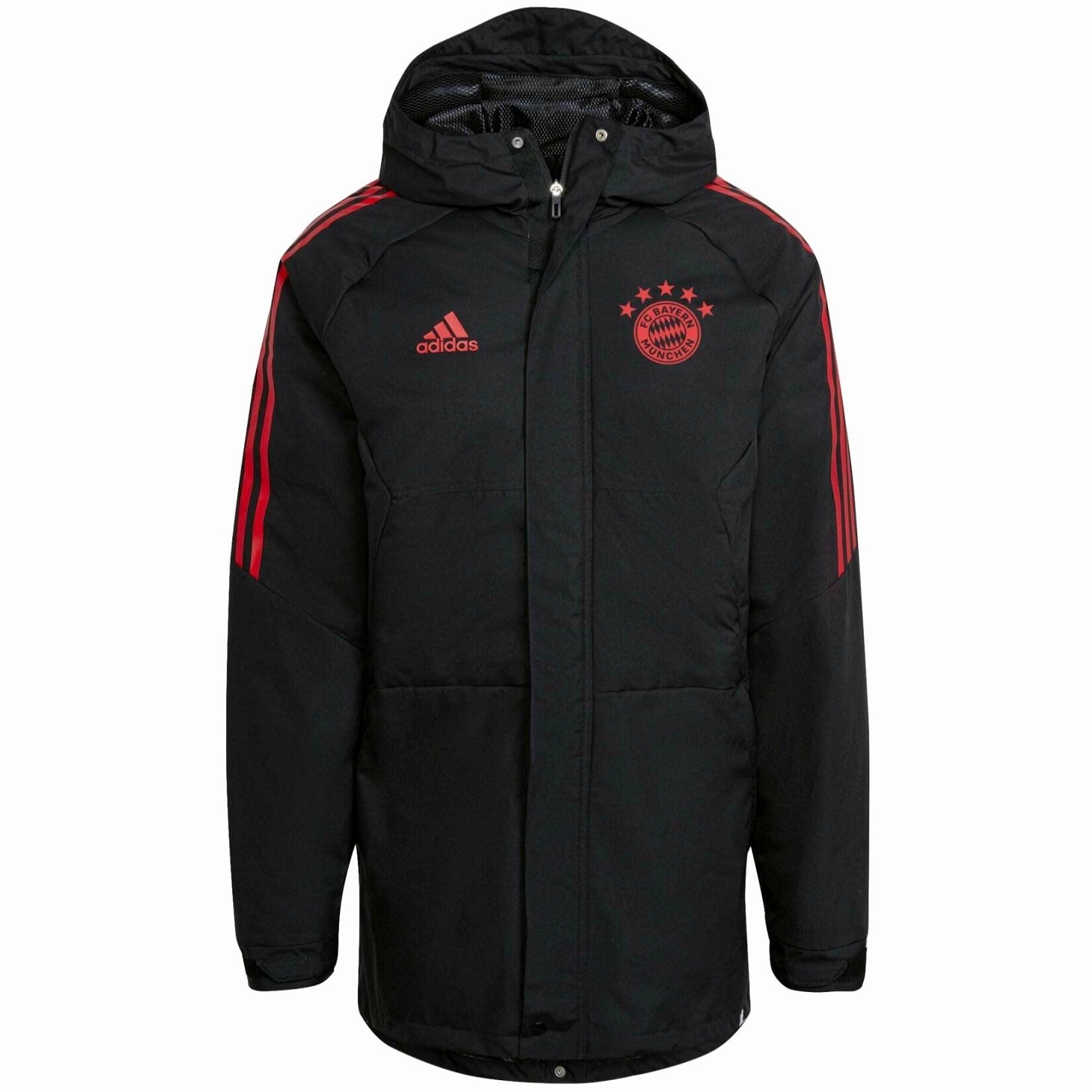 cricket pitch Bayern Munich winter training bench parka jacket 2022/23 - Adidas