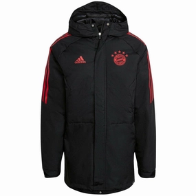cricket pitch Bayern Munich winter training bench parka jacket 2022/23 - Adidas