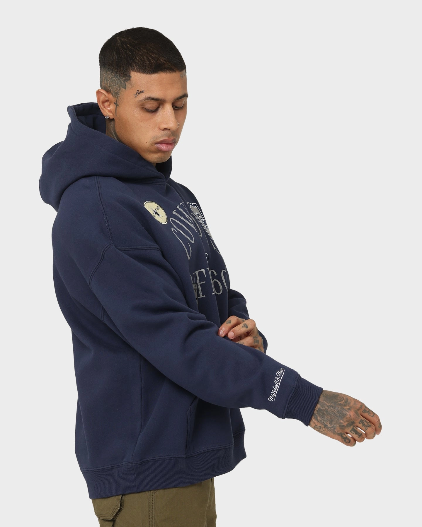 Mitchell & Ness Dallas Cowboys Touchline Hoodie Navy group outing work - from - home