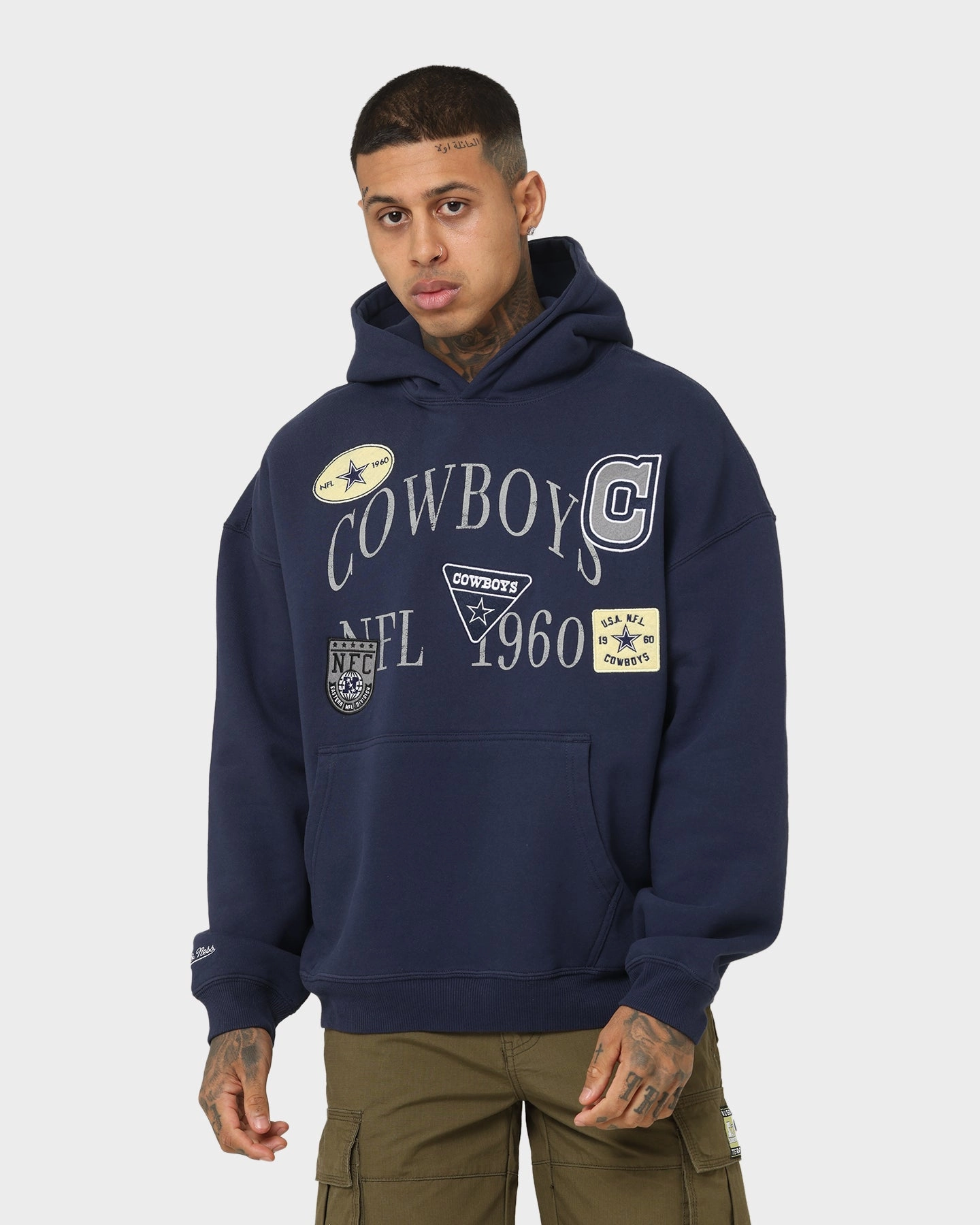Mitchell & Ness Dallas Cowboys Touchline Hoodie Navy pattern - mixing