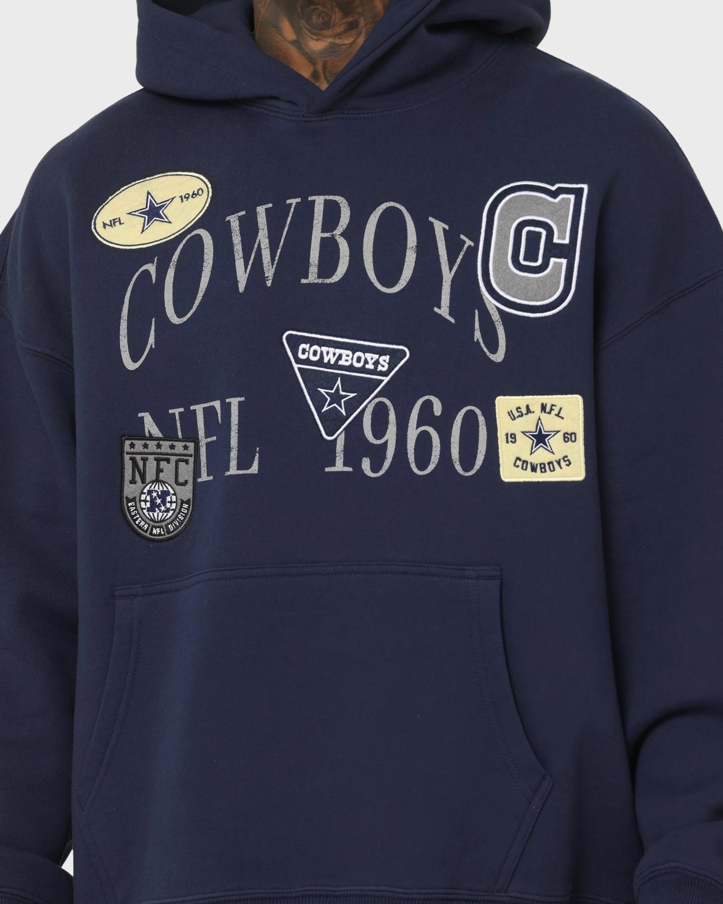 Smart Casual Mitchell & Ness Dallas Cowboys Touchline Hoodie Navy