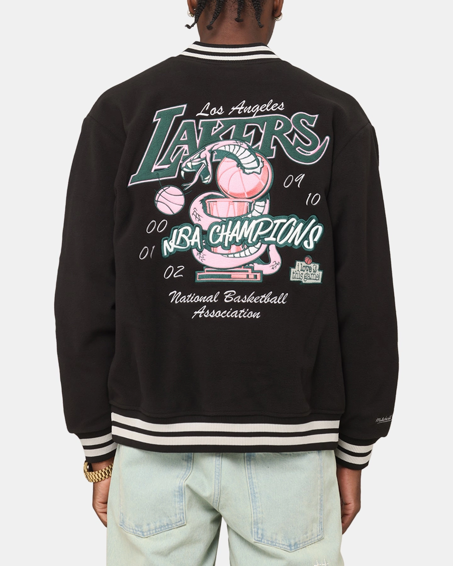 Layered Comfort ski holiday Mitchell & Ness Los Angeles Lakers Champions Jacket Black
