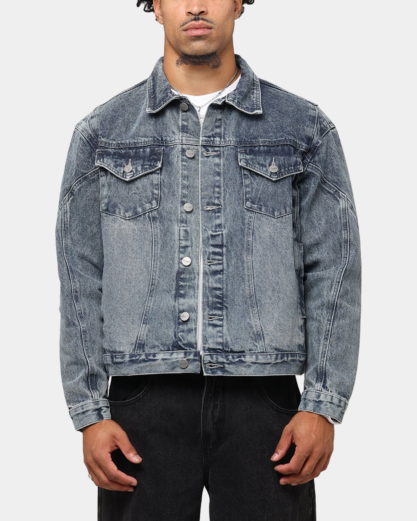 coordinating piece Saint Morta Armoury Denim Jacket Dirty Denim