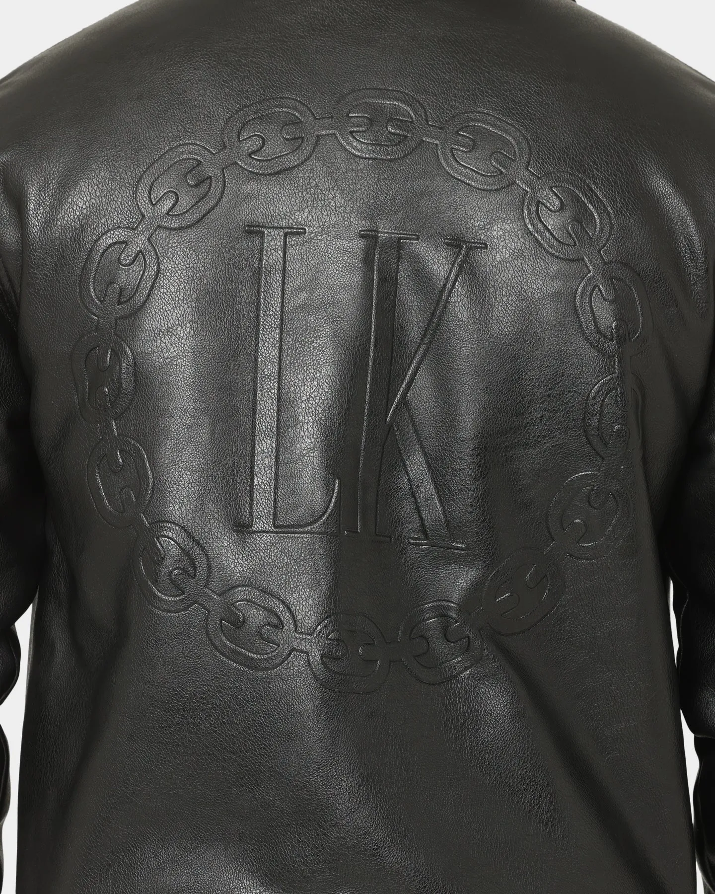 Last Kings Chain Faux Leather Jacket Black Authorize