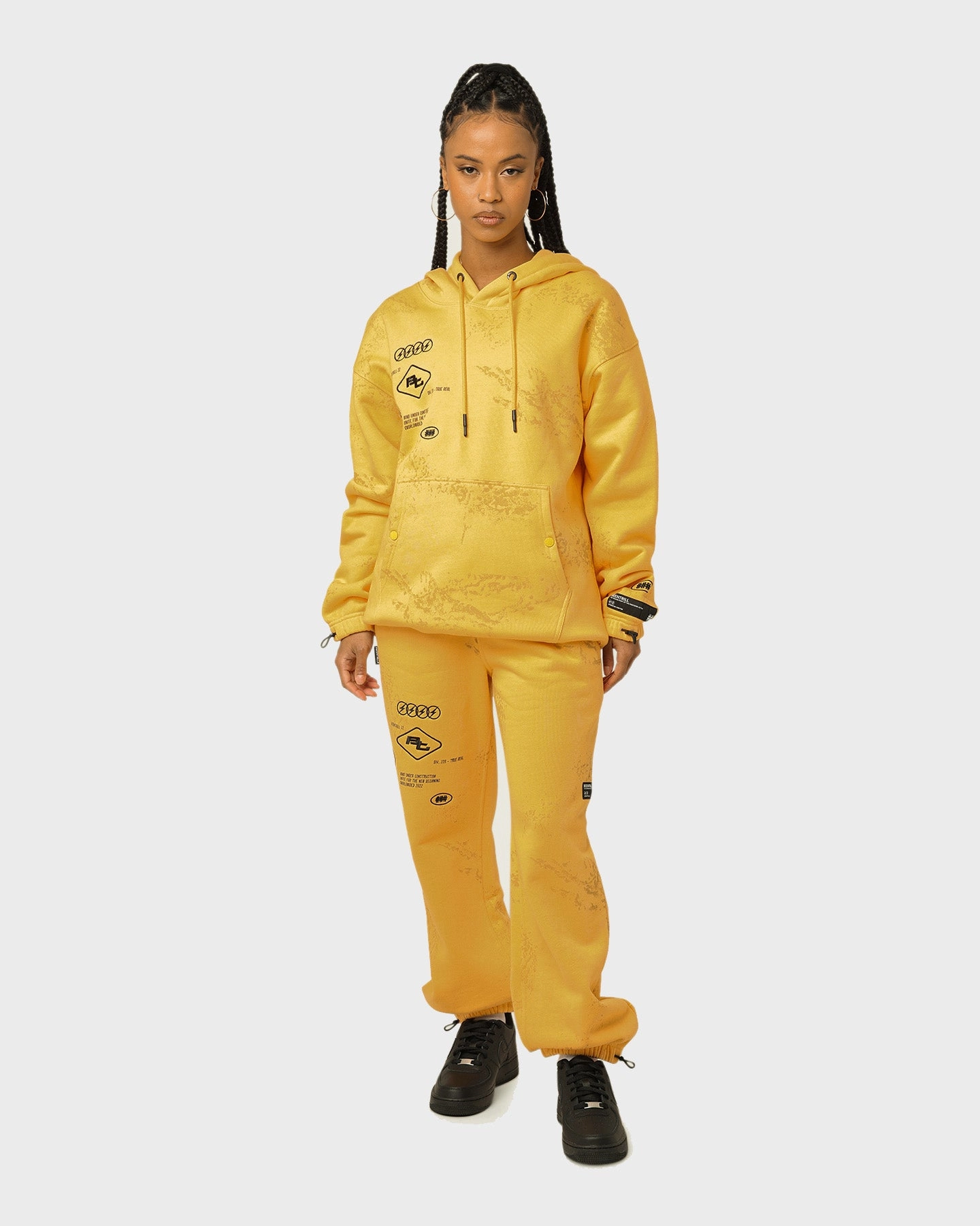 Consent BEENTRILL Circuitry Hoodie Yellow