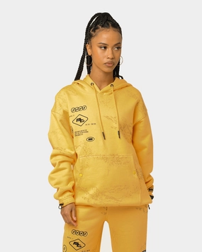 BEENTRILL Circuitry Hoodie Yellow Dance Lightweight Fill