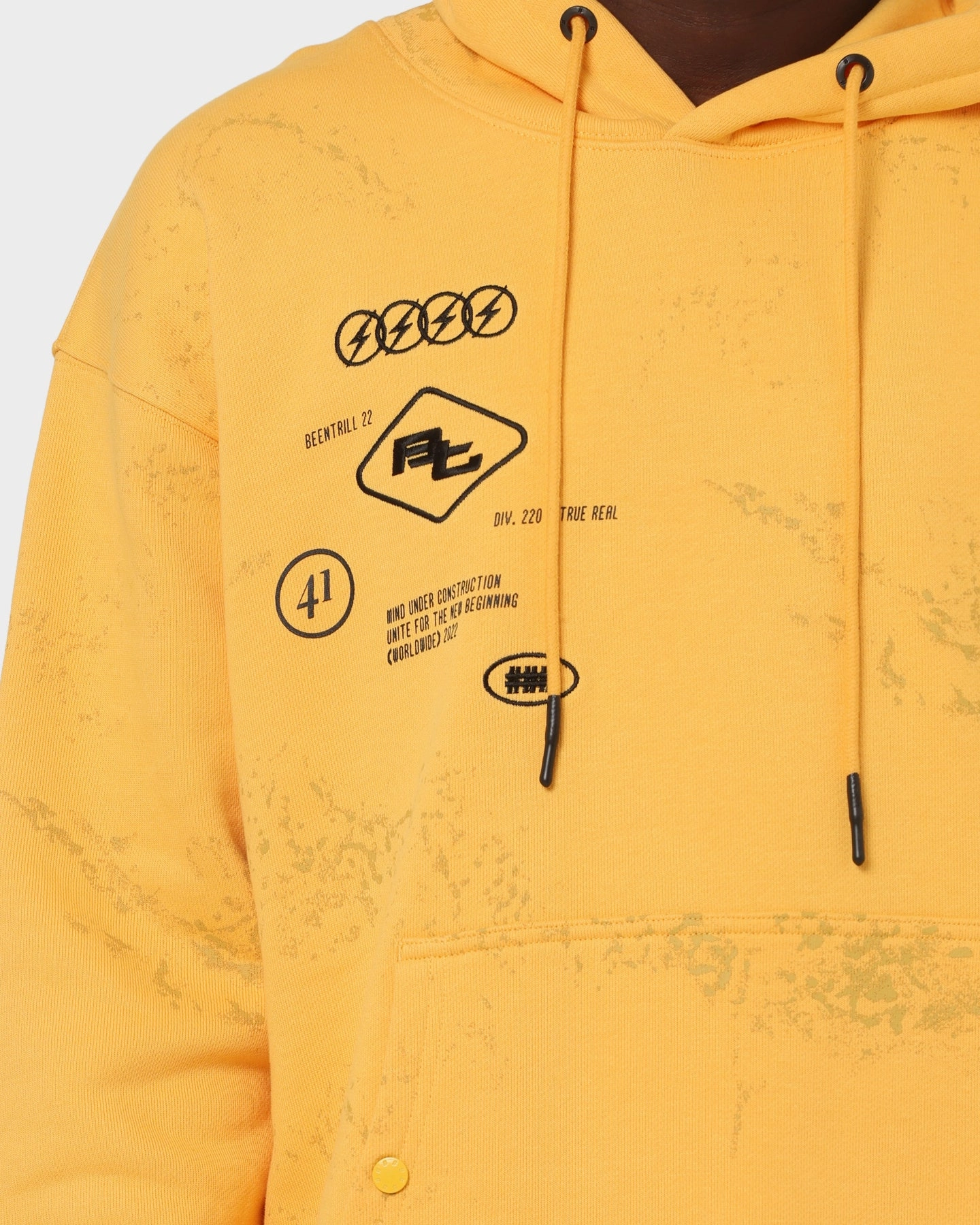 BEENTRILL Circuitry Hoodie Yellow Authorize Odor Control Treatment