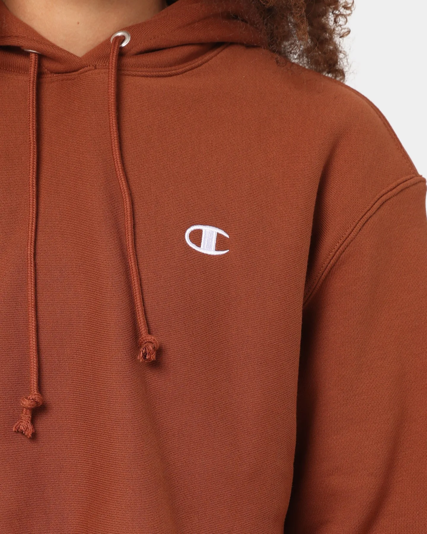 Secure Closures Champion Women's RW Cropped Hoodie Canyon Rock Brown