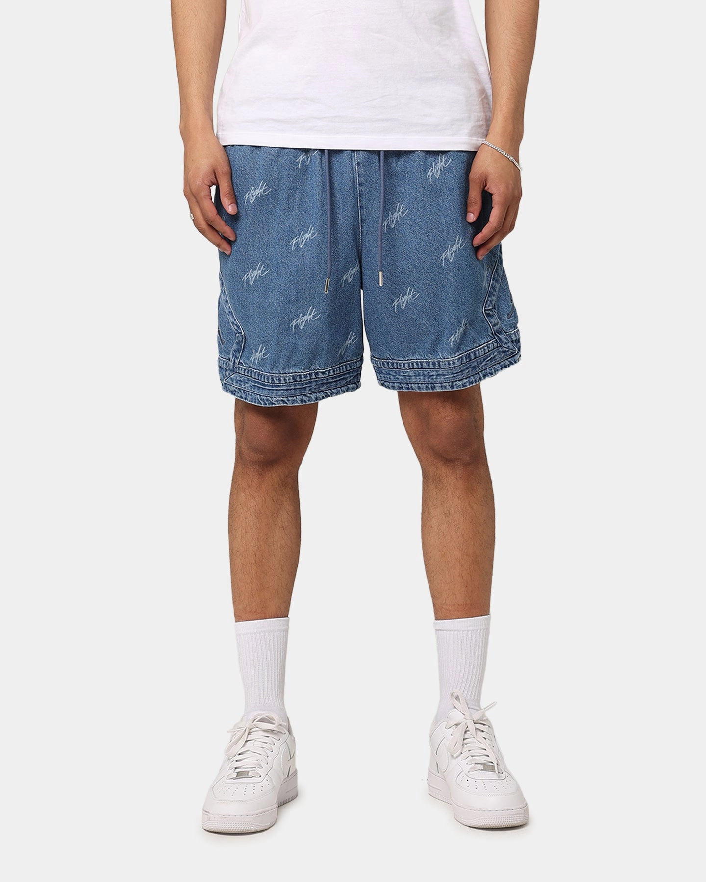 Jordan Air Jordan Deni AOP Shorts Blue Grey Active Style Gentle On Skin