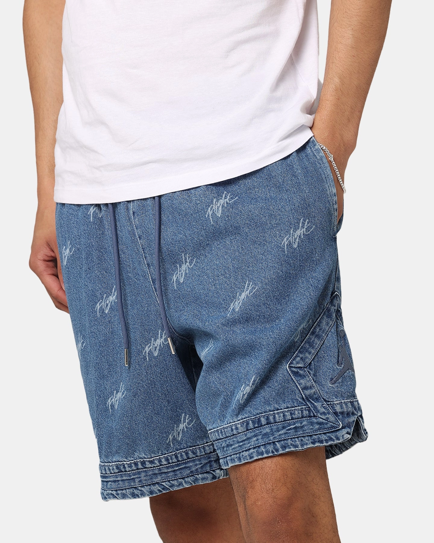Modern Fit Jordan Air Jordan Deni AOP Shorts Blue Grey