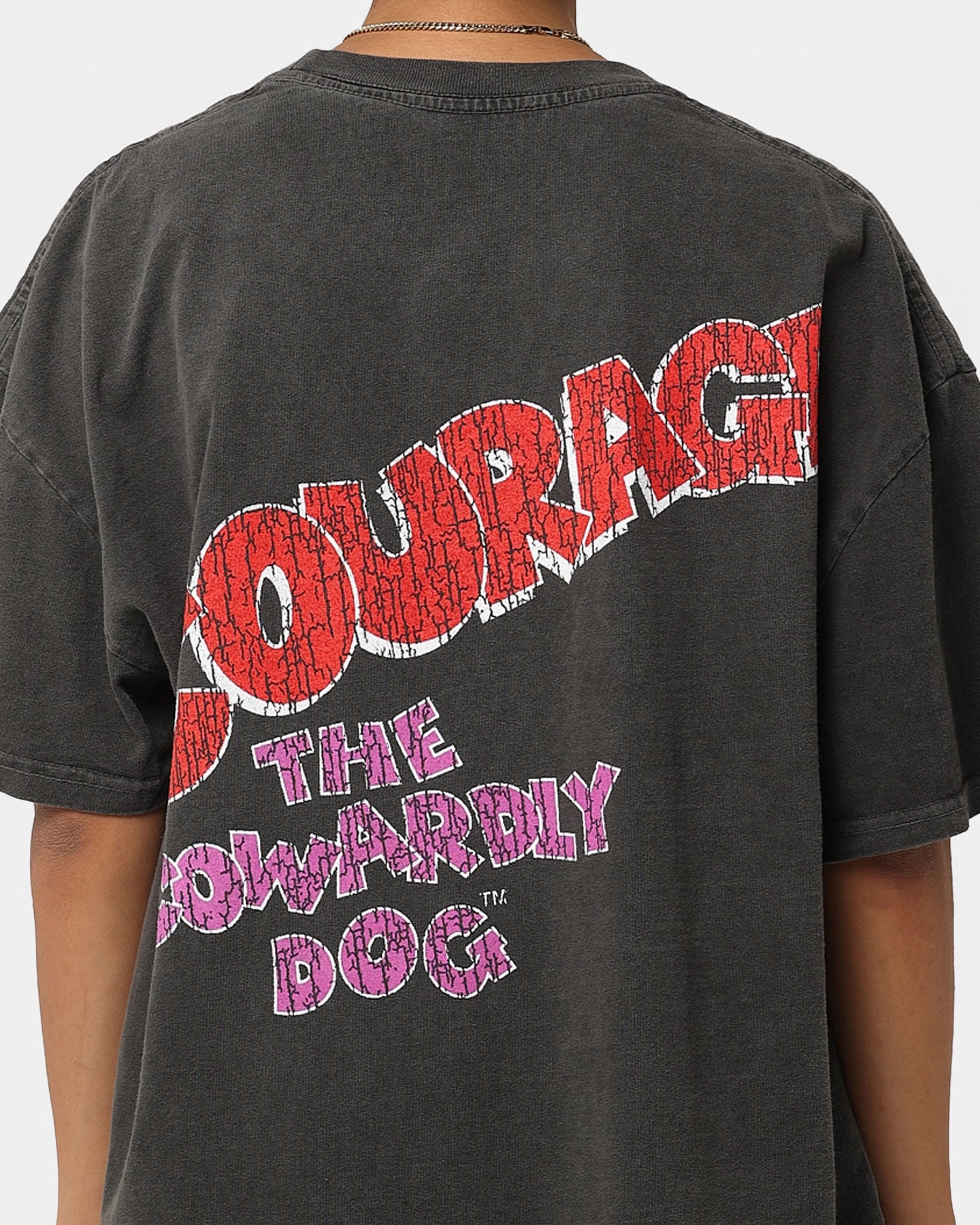 Relaxed Wear Casual Layer Wear American Thrift X Cartoon Network Courage Heavyweight T-Shirt Black Wash