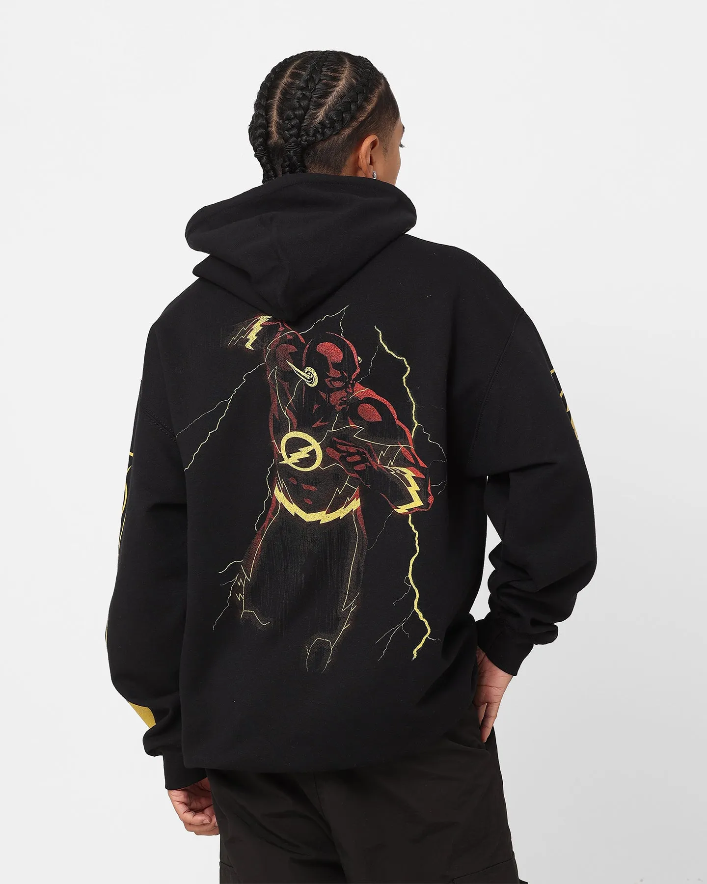 Goat Crew X The Flash The Flash Hoodie Black Magnetic Closure Details