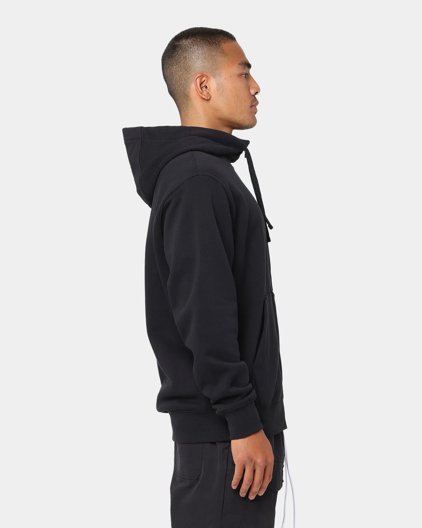 Nike Sportswear Club Front Zip Hoodie Black/Black/White Asset