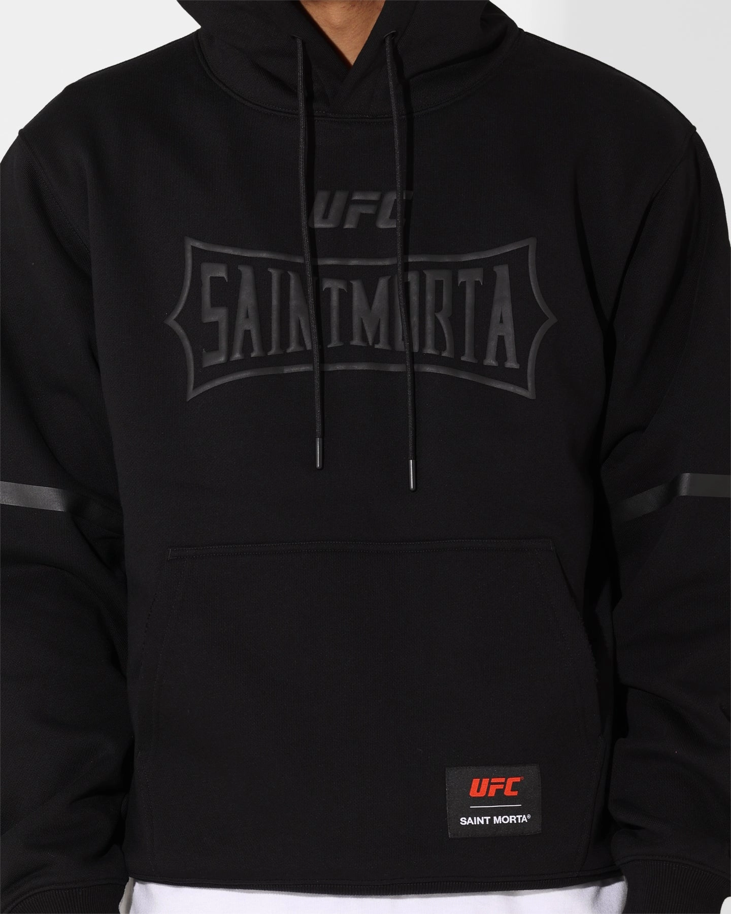 Saint Morta X UFC Championship Hoodie Black/Grey desert Double Layered Edging
