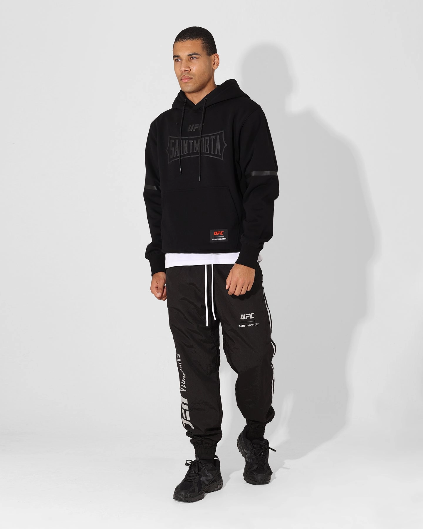 Secure Storage Compartments Nail-clipper Saint Morta X UFC Championship Hoodie Black/Grey