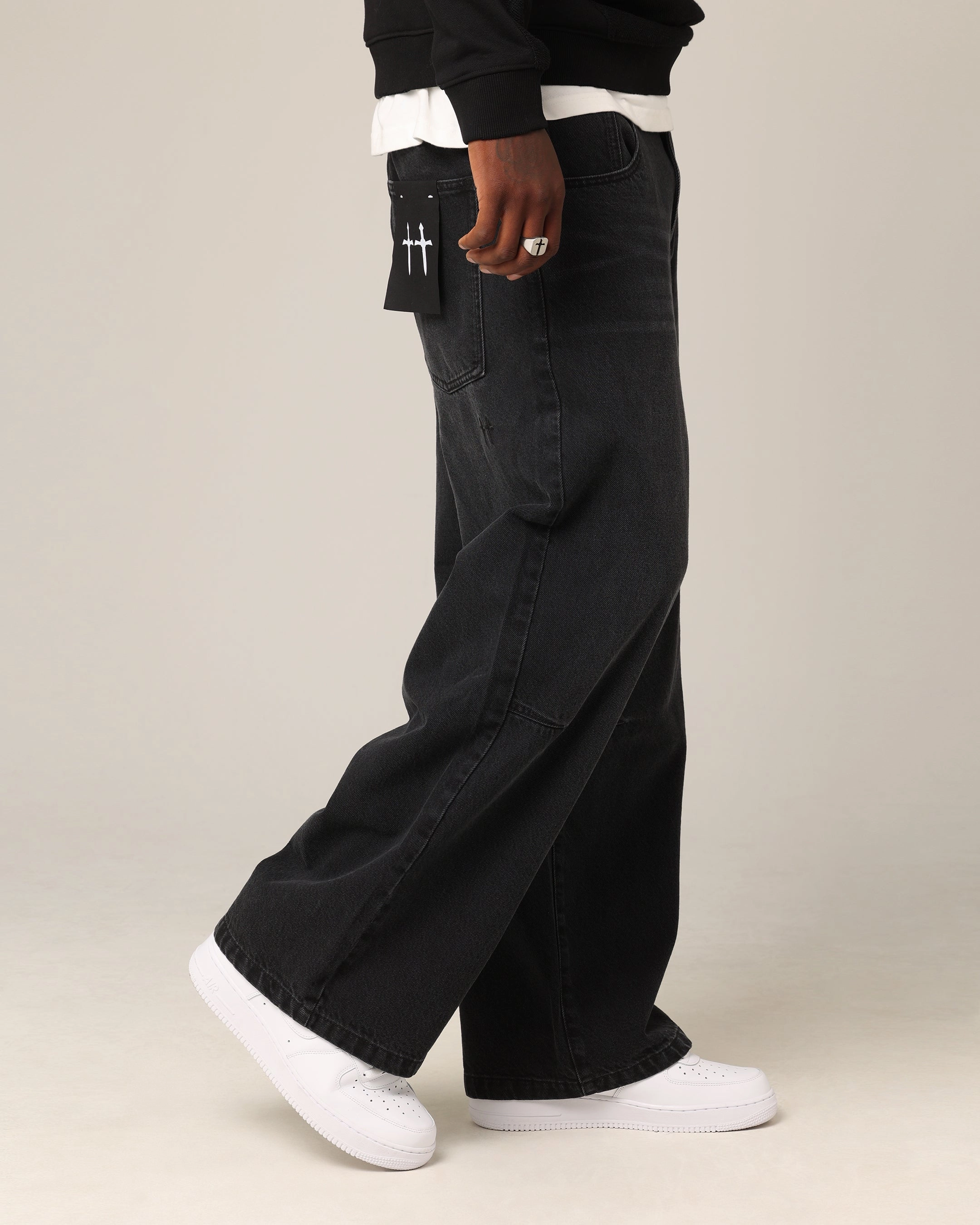 Saint Morta Amplus Jeans Black Shadow Relaxed Waist