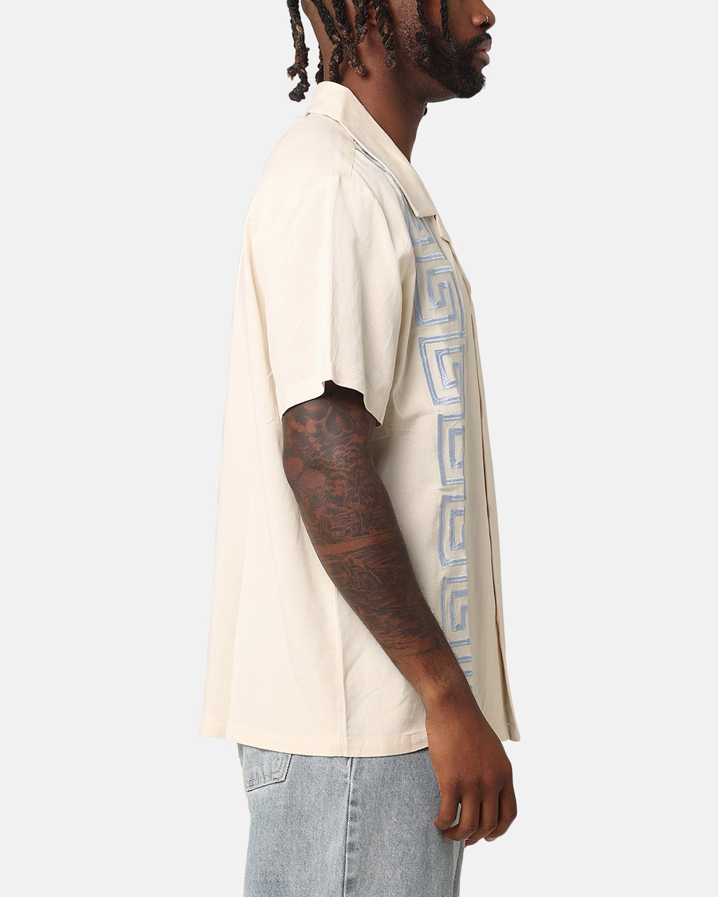 Quick Dry Technology XXIII Hellas Linen Button Up Shirt Off White/Blue