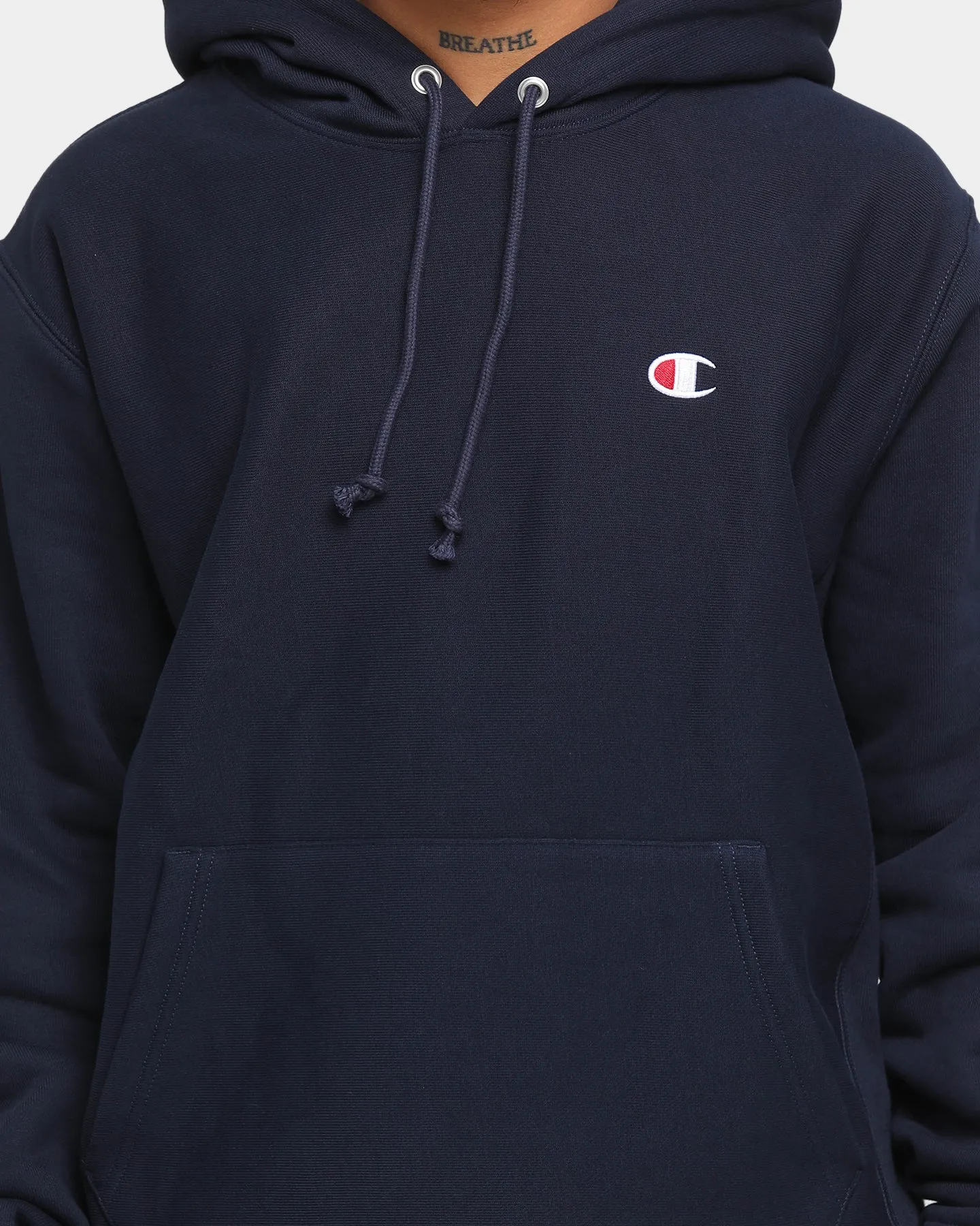 HydrationCompatible Pocket Champion Rev Weave Hoodie Navy