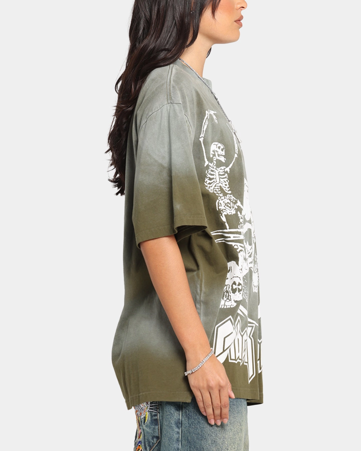 Black Sabbath Sabbath Hem Vintage T-Shirt Washed Black Round neck simplicity Wrinkle-Free