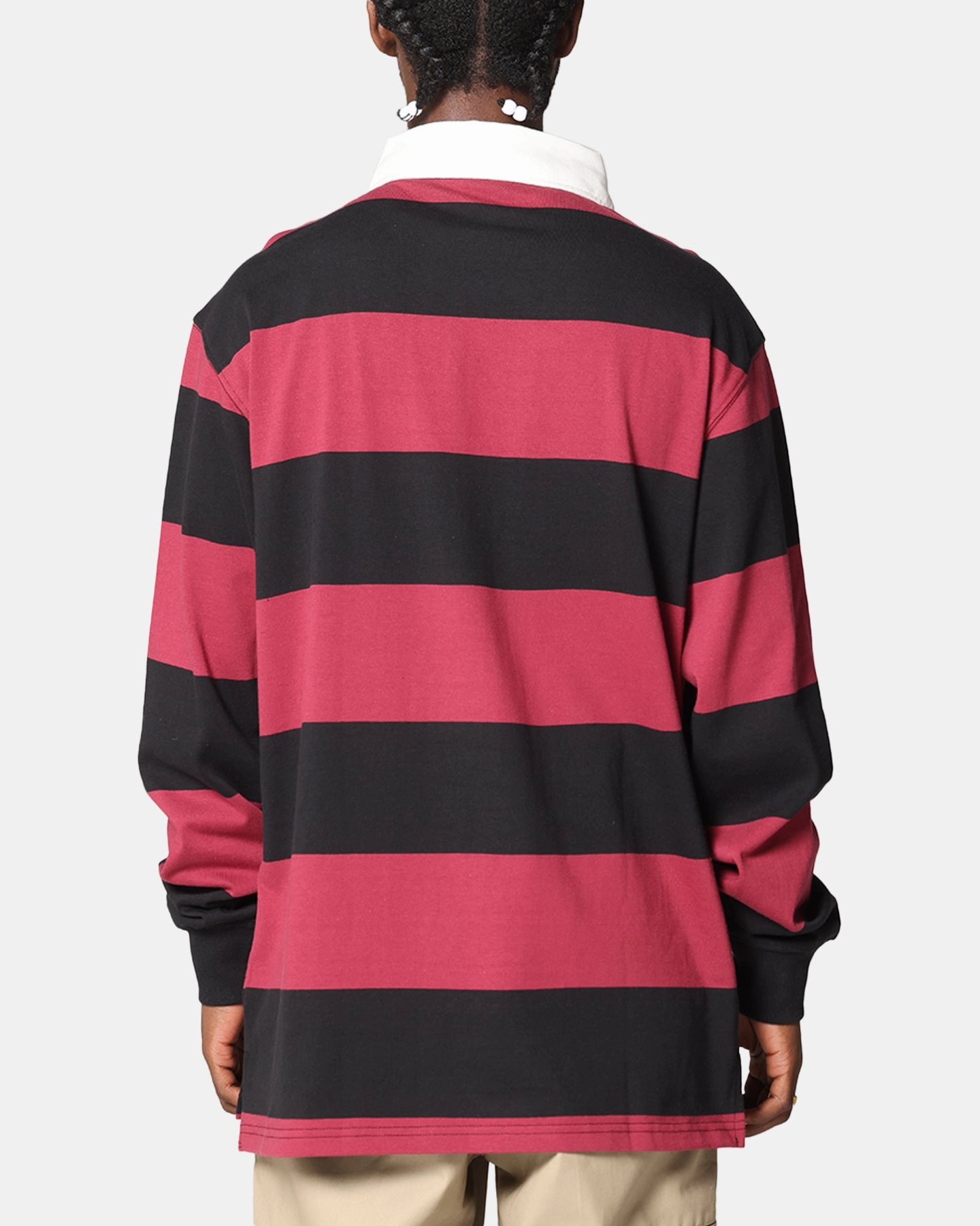 Bleacher Athletic Brisbane Broncos NRL Stripe Rugby Polo Shirt Official Team Colour Trendy Colors