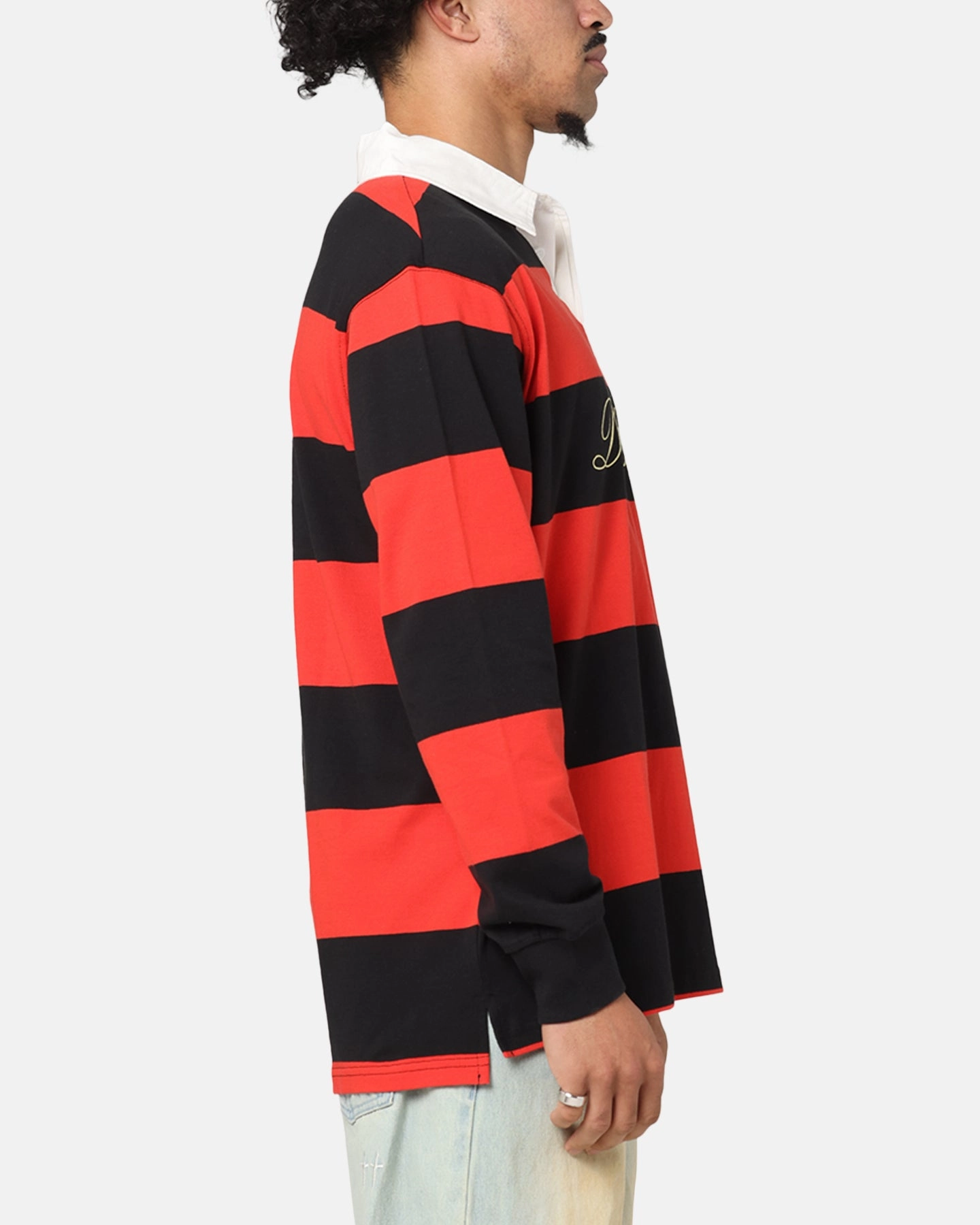 Moisture wicking Bleacher Athletic Dolphins NRL Stripe Rugby Polo Shirt Official Team Colour