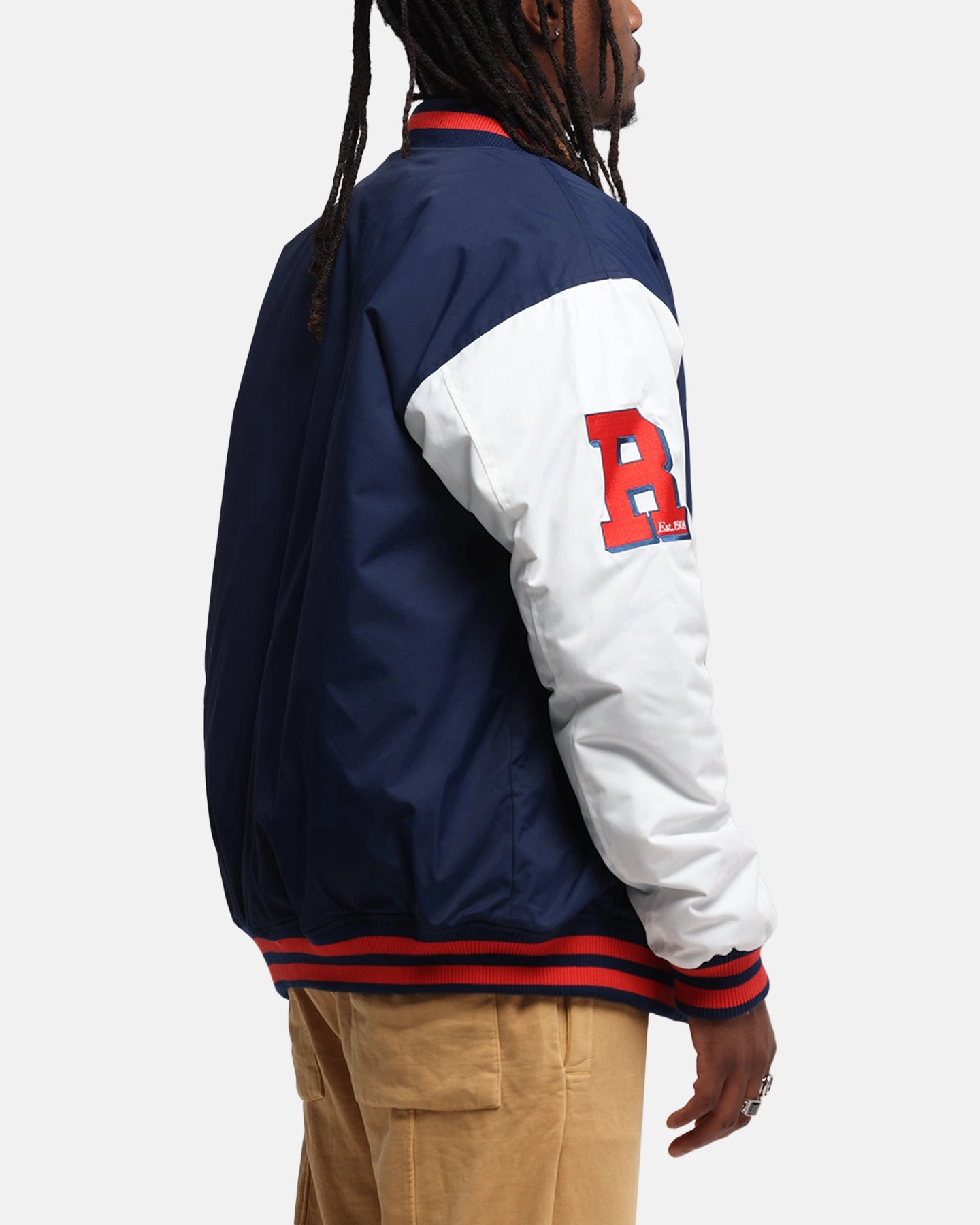 Strategy Outdoor Adventure Gear Bleacher Athletic Sydney Roosters NRL 1908 Baseball Varsity Jacket Official Team Colour