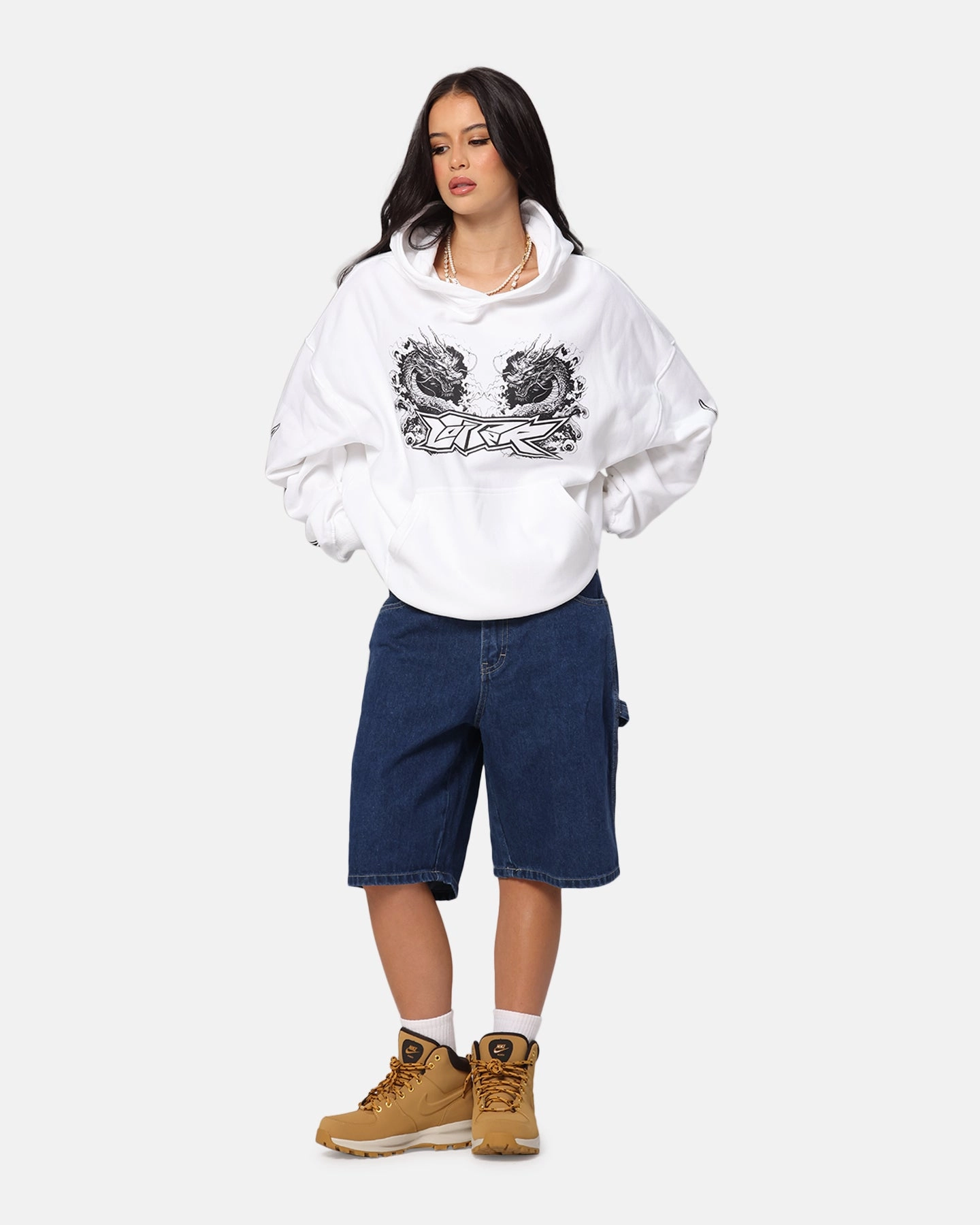Sleepwear Cooperate Loiter Draco Born Hoodie White