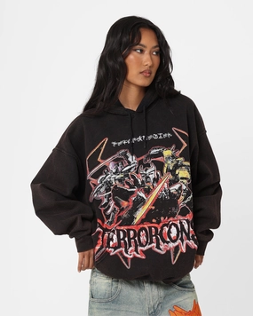 Goat Crew X Transformers Terrorcons Vintage Hoodie Black Wash snowboarding suitable for work uniforms