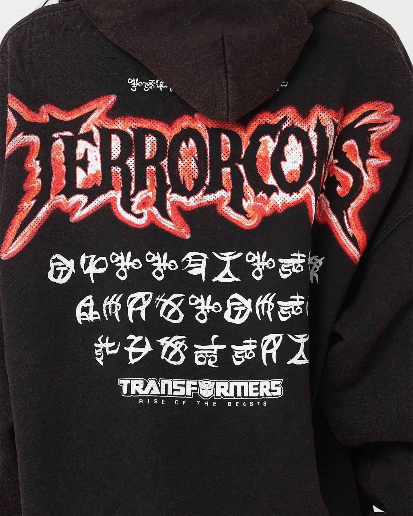 Goat Crew X Transformers Terrorcons Vintage Hoodie Black Wash Detachable Collar