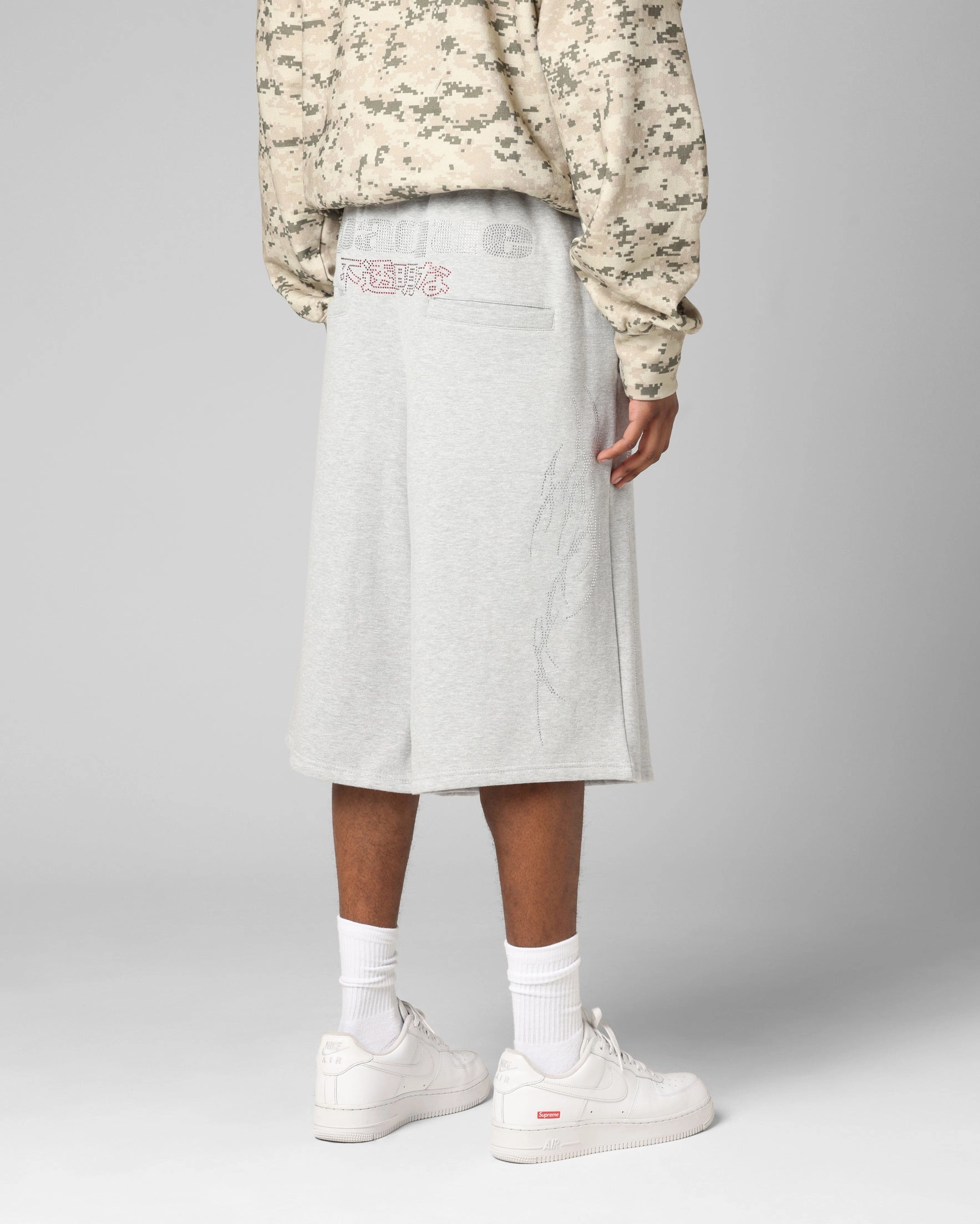 Loiter Opaque Sweat Shorts Grey rayon fabric