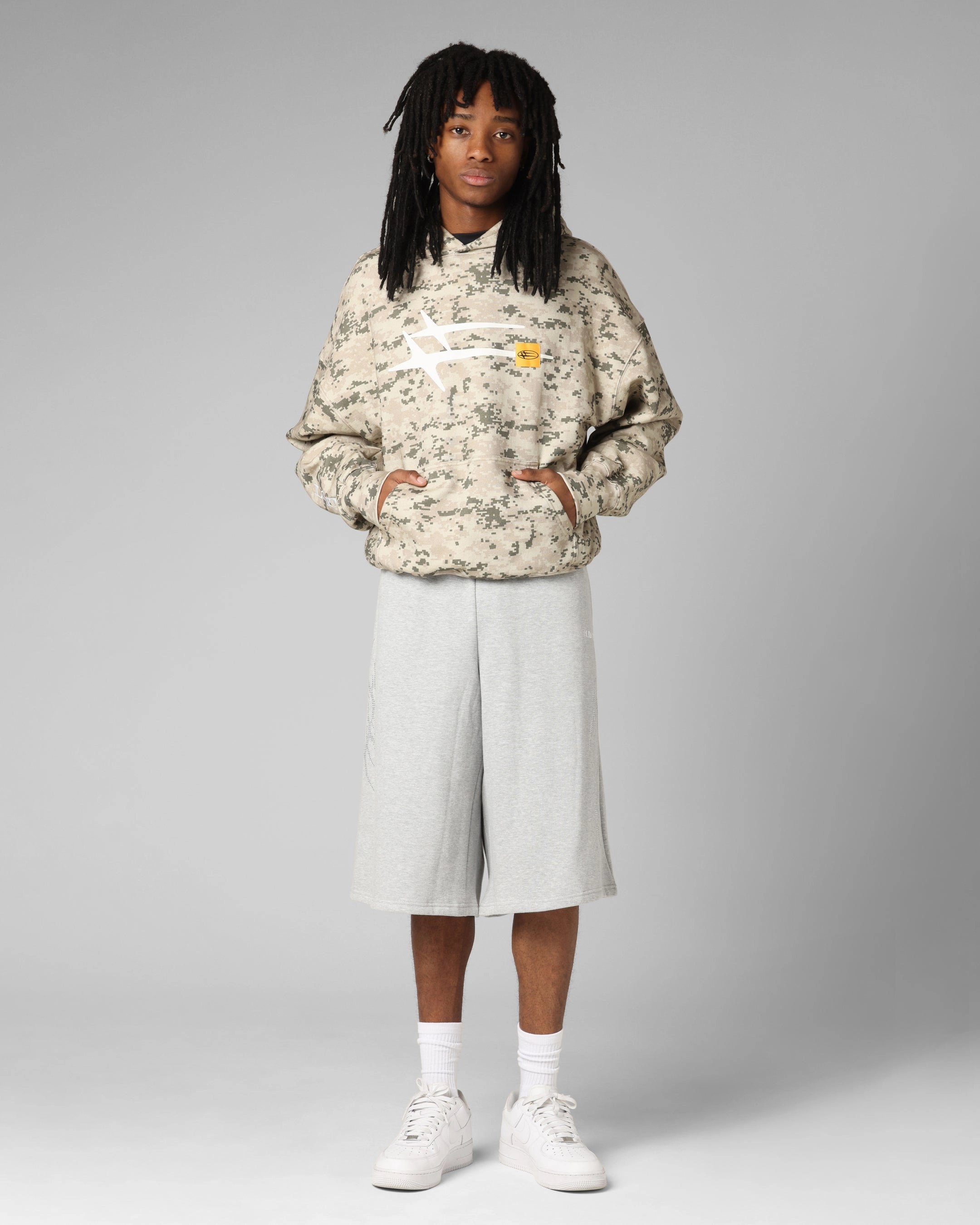 Loiter Opaque Sweat Shorts Grey Teflon Coated Finish Leather shorts