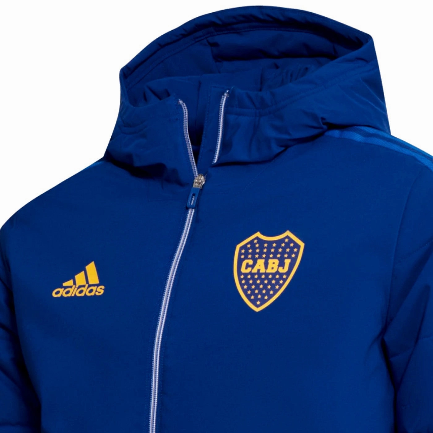 latex Sport Performance Boca Juniors soccer winter training bench jacket 2022 - Adidas