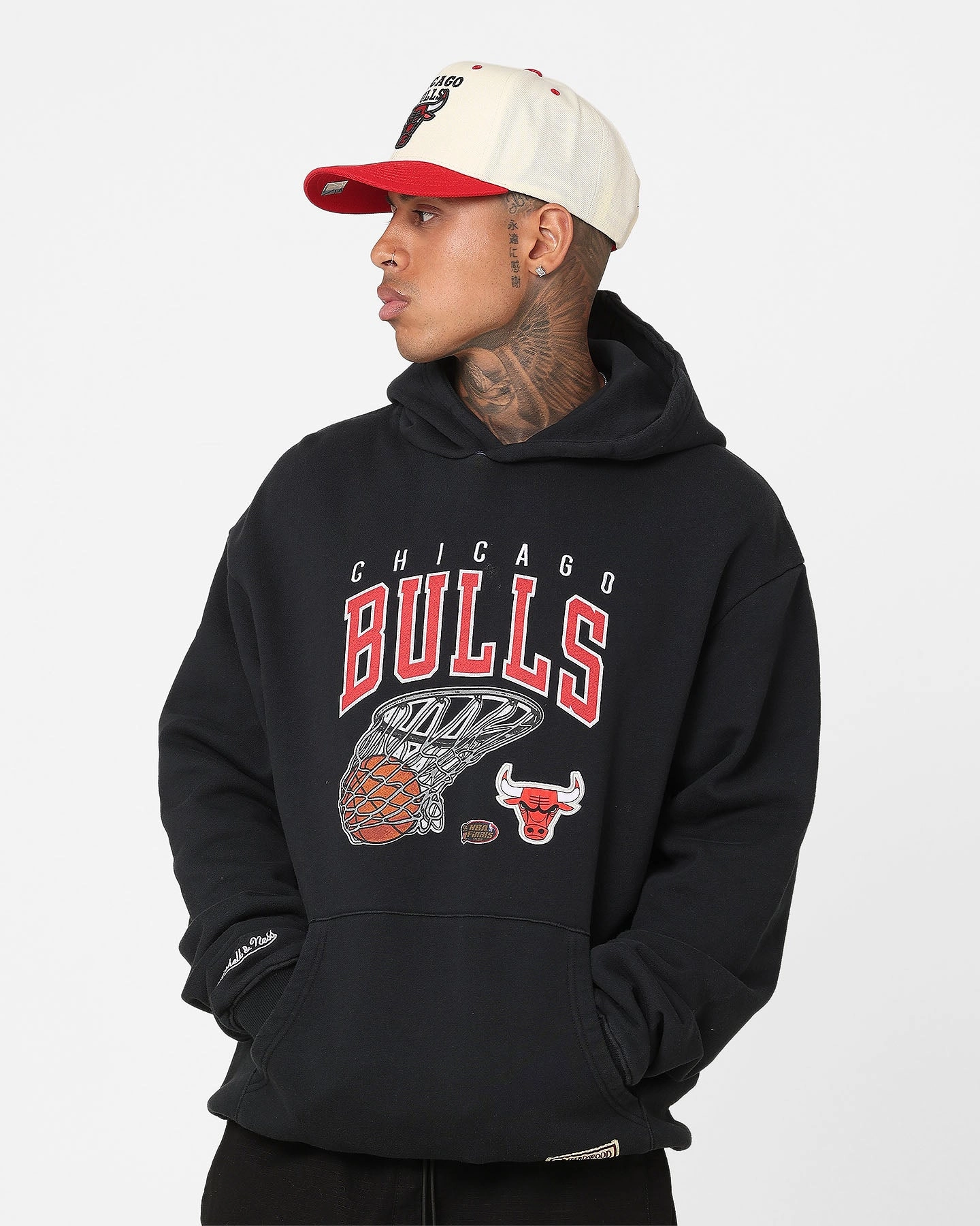 OdorControl Treatment Mitchell & Ness Chicago Bulls Arch Net Hoodie