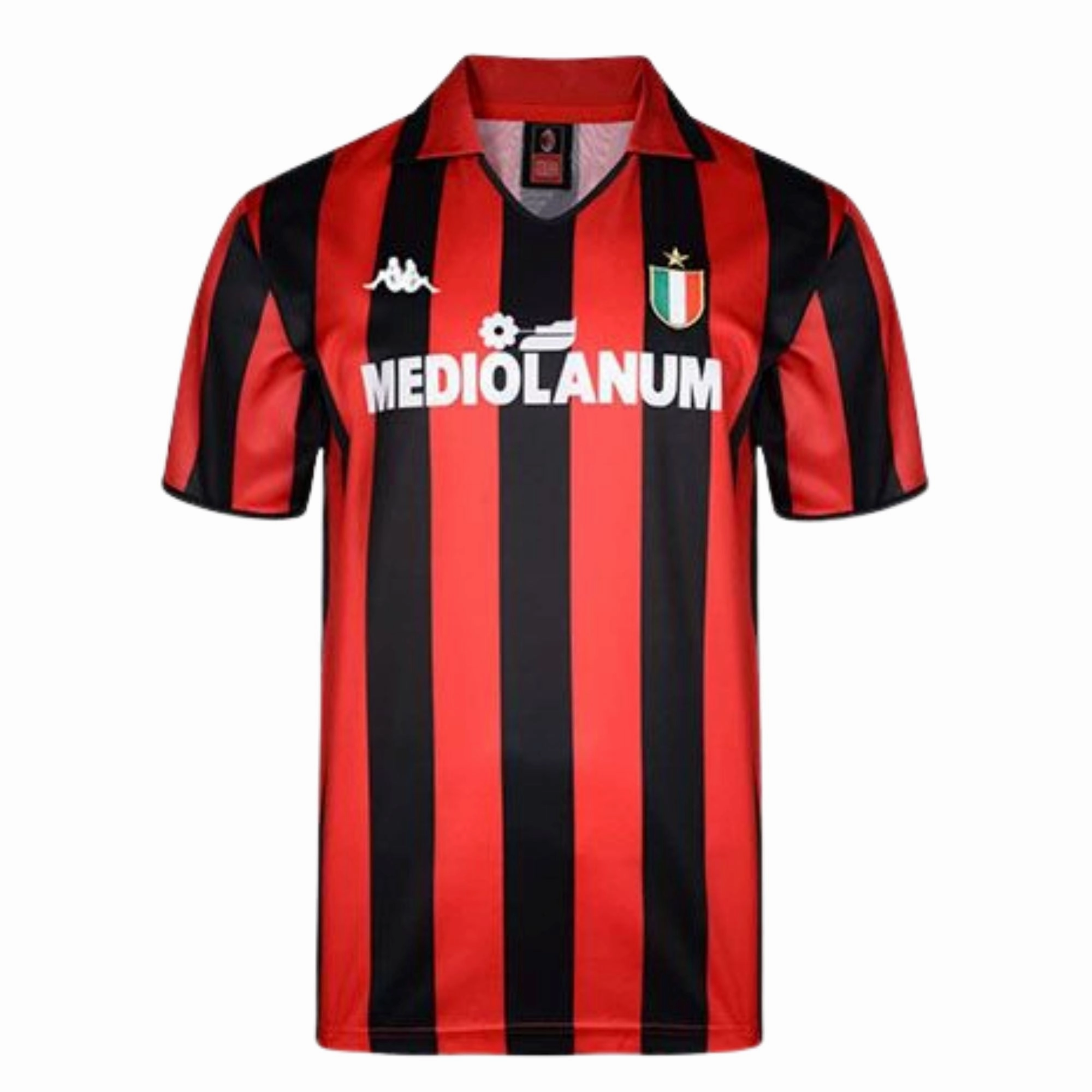 1988/89 AC Milan Home Jersey Fade Resistant Prints Non Restrictive Cuffing